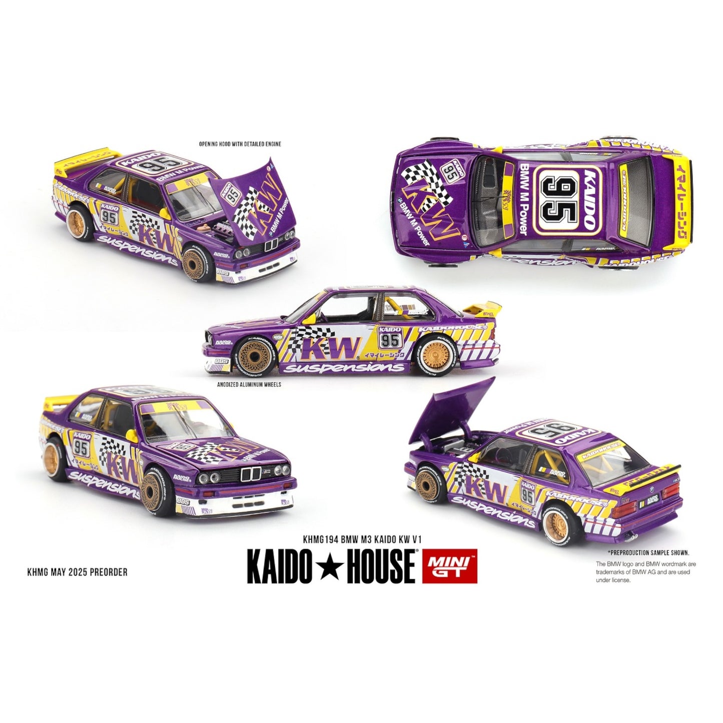Mini GT Kaido House - BMW M3 KAIDO K&W V1 - KHMG194