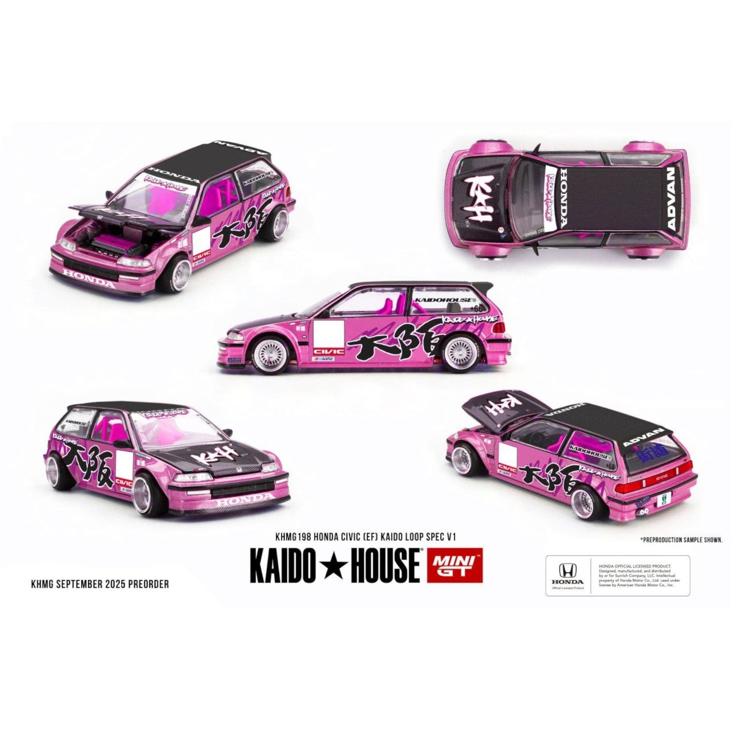 Mini GT Kaido House - Pre-Order - Honda Civic (EF) Kaido Loop Spec V1 - KHMG198