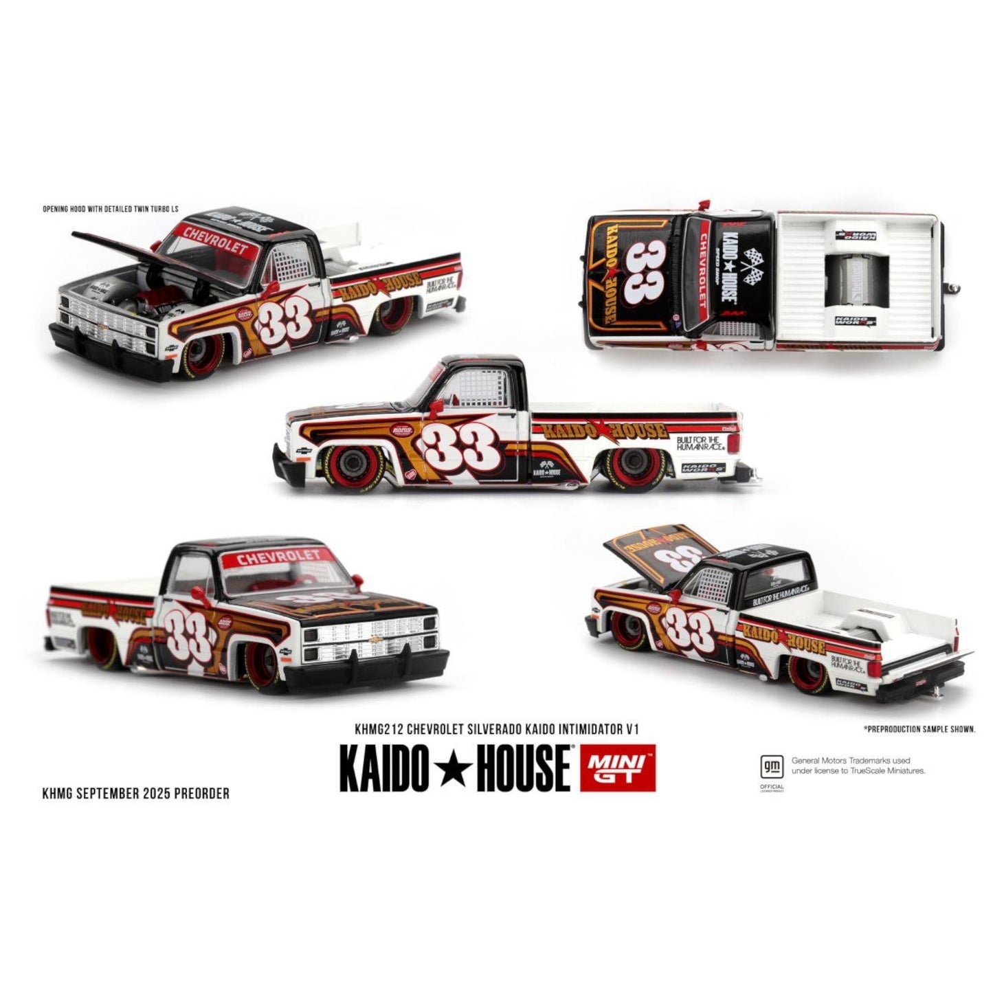 Mini GT Kaido House - Pre-Order - Chevrolet Silverado KAIDO Intimidator V1 - KHMG212