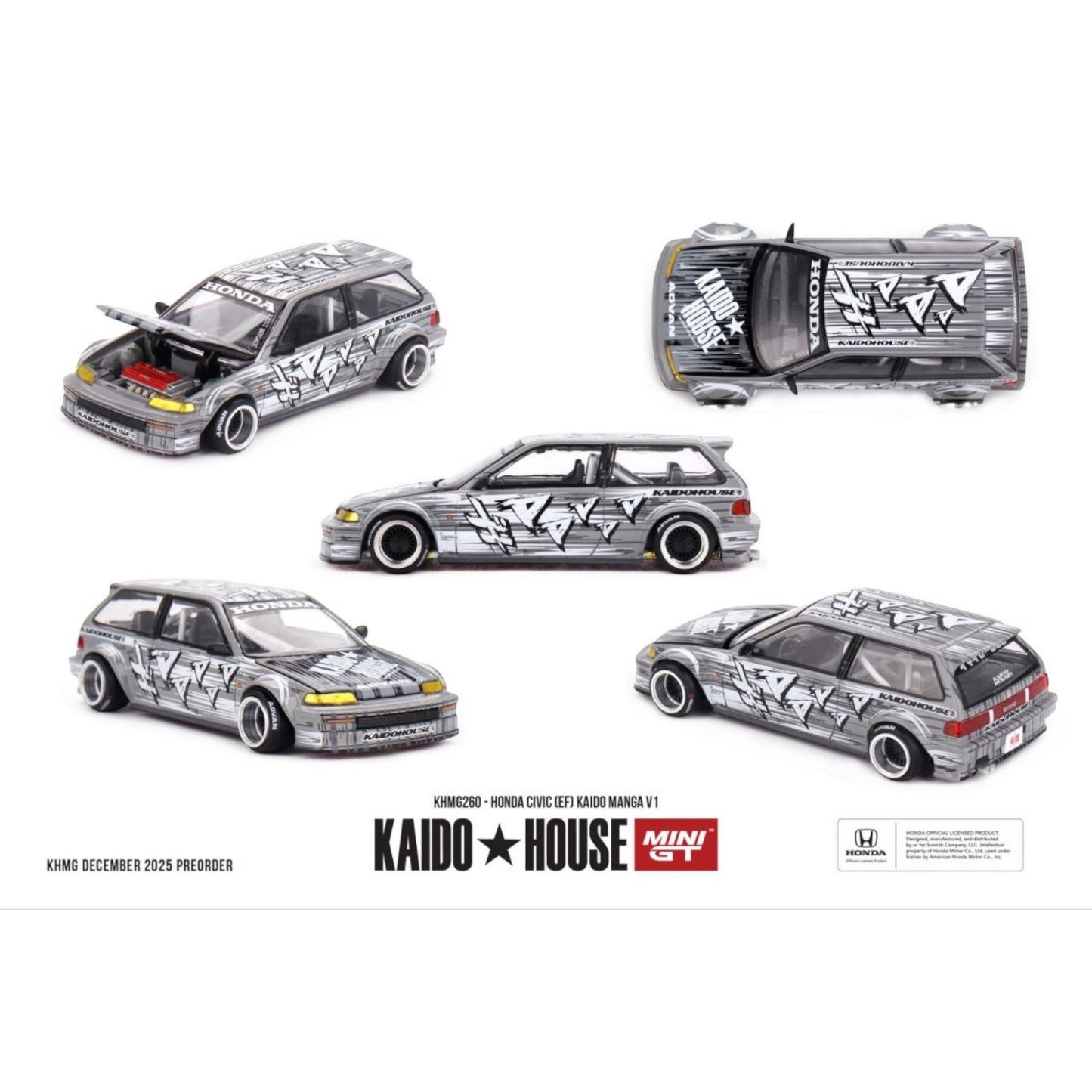 Mini GT Kaido House - Pre-Order - Honda Civic (EF) Kaido Manga V1 - KHMG260