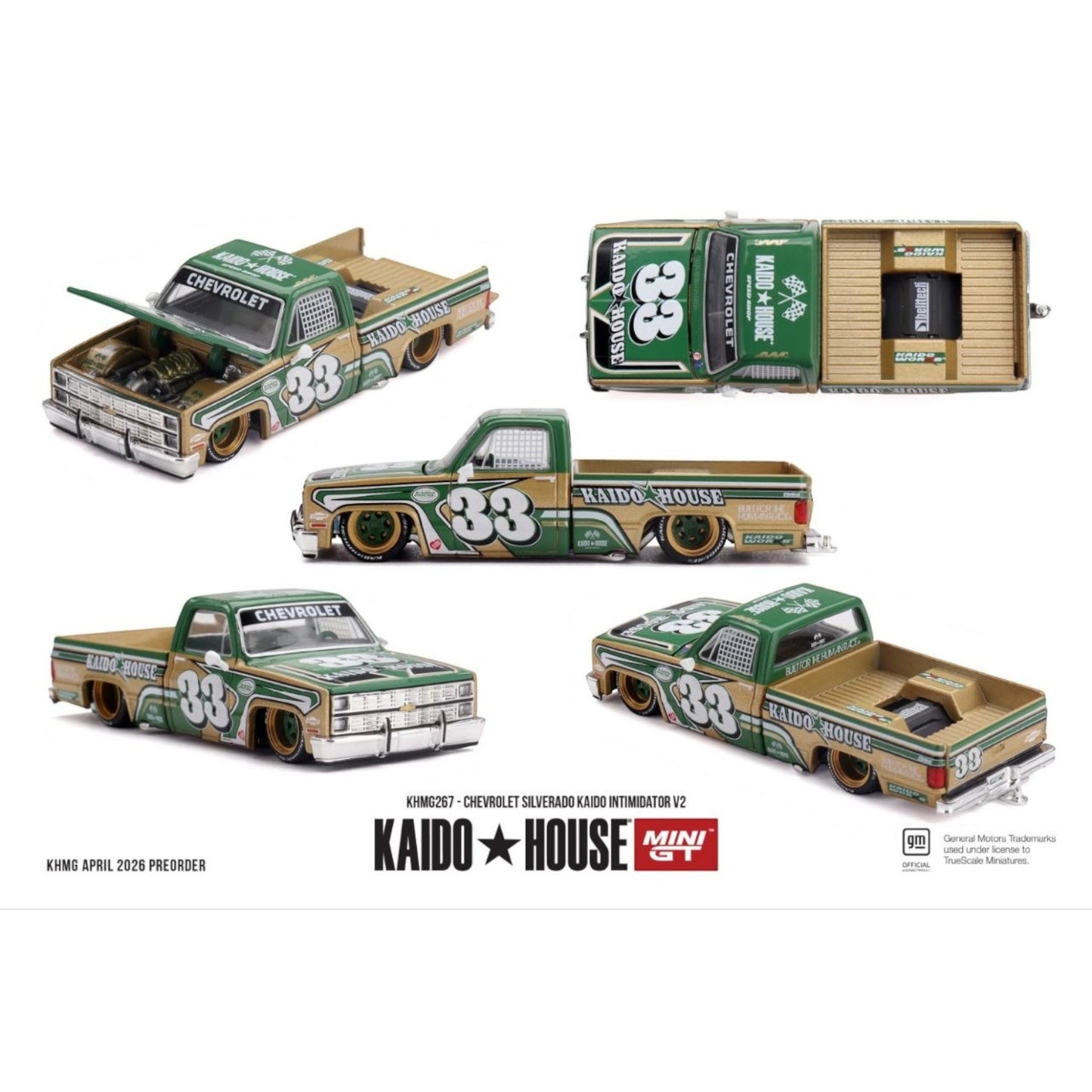 Mini GT Kaido House - Pre-Order - Chevrolet Silverado KAIDO Intimidator V2 - KHMG267