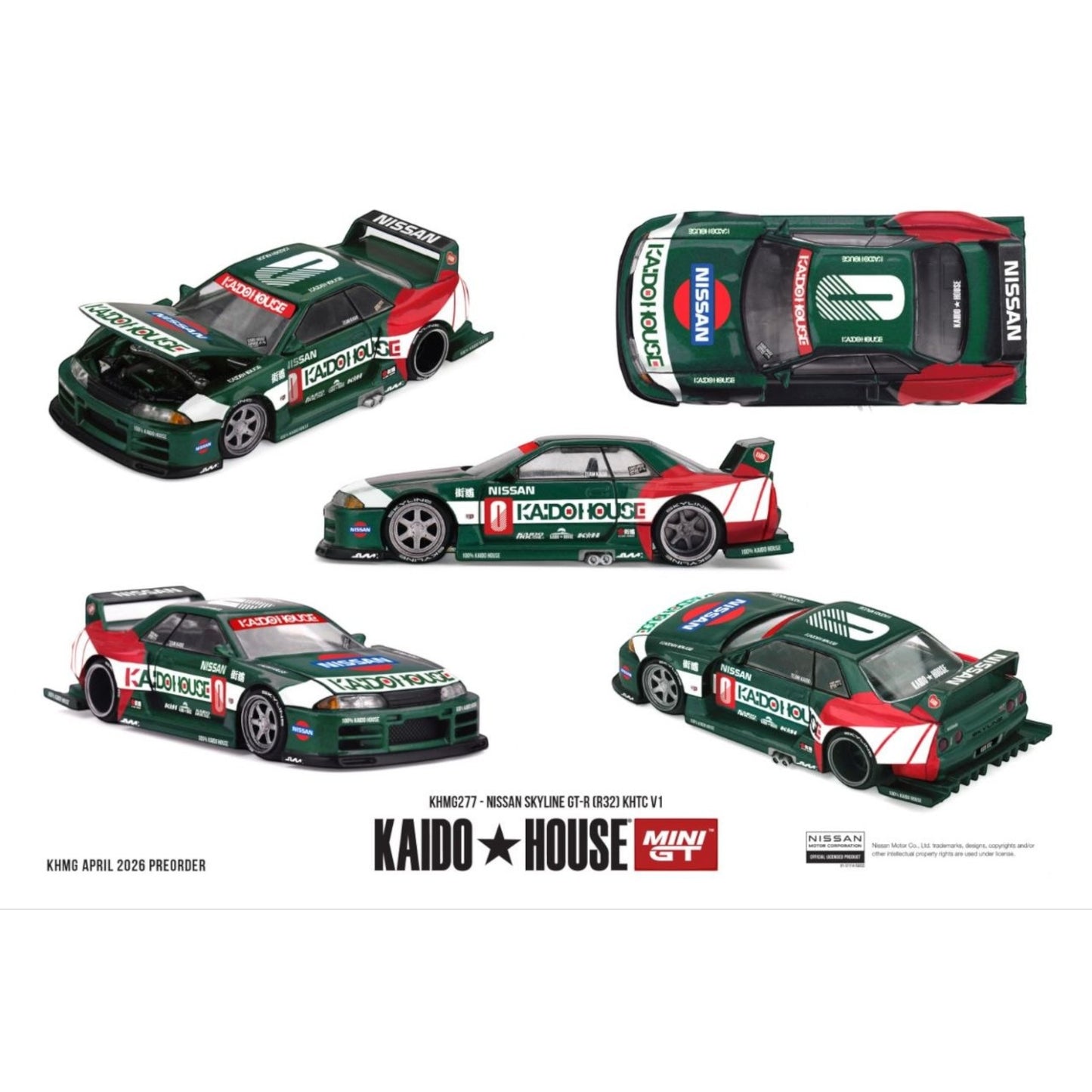 Mini GT Kaido House - Pre-Order - Nissan Skyline GT-R (R32) KHTC V1 - KHMG277