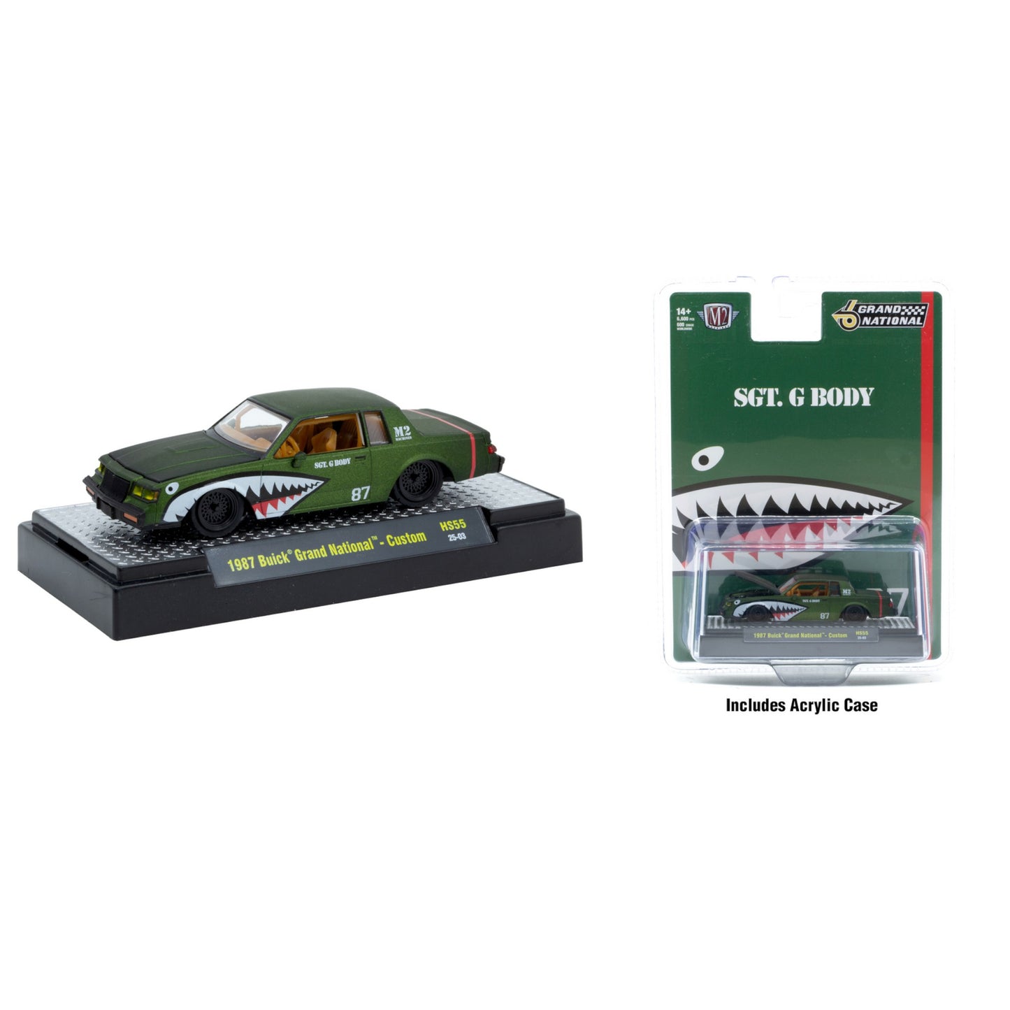 M2 Machines - Pre-Order - 1987 Buick Grand National Custom, green - 31500HS55