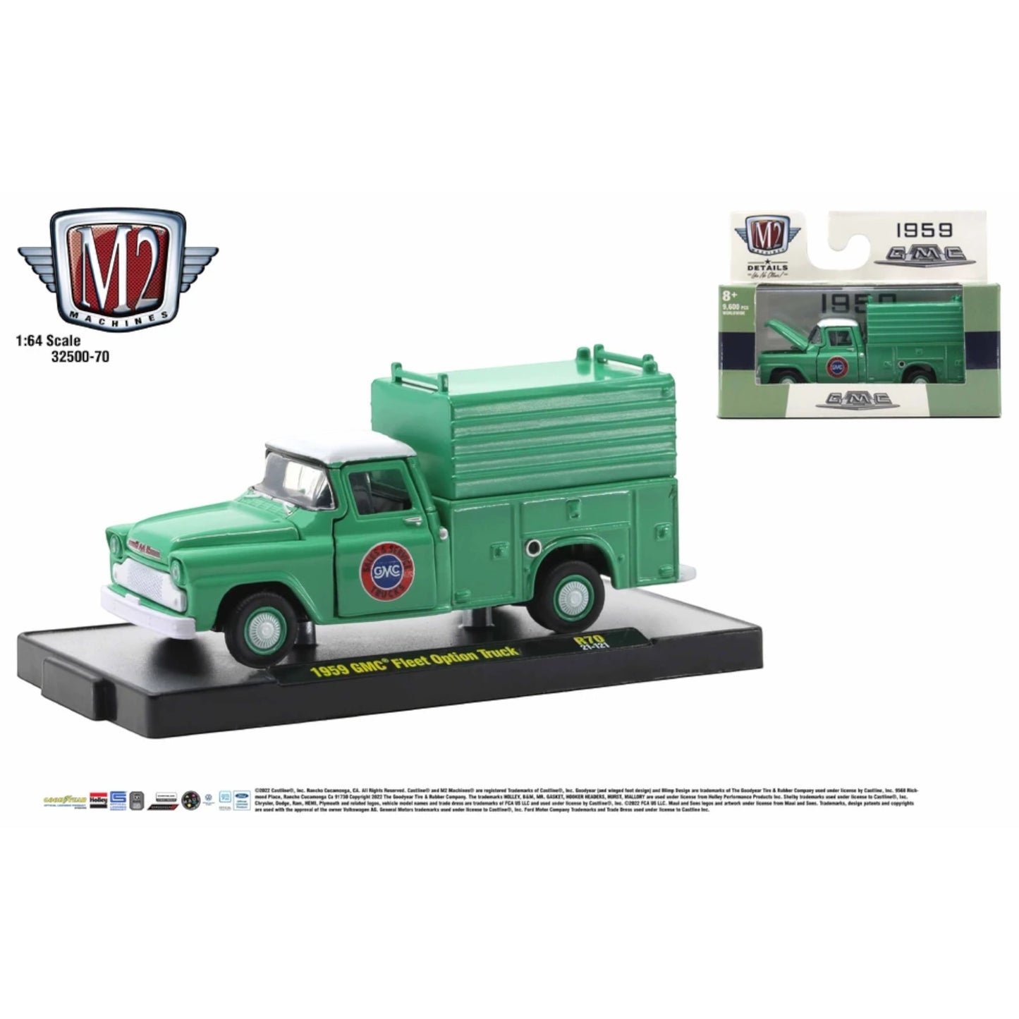 M2 Machines - 1959 GMC Fleet Option Truck, green - Auto-Thentics 70