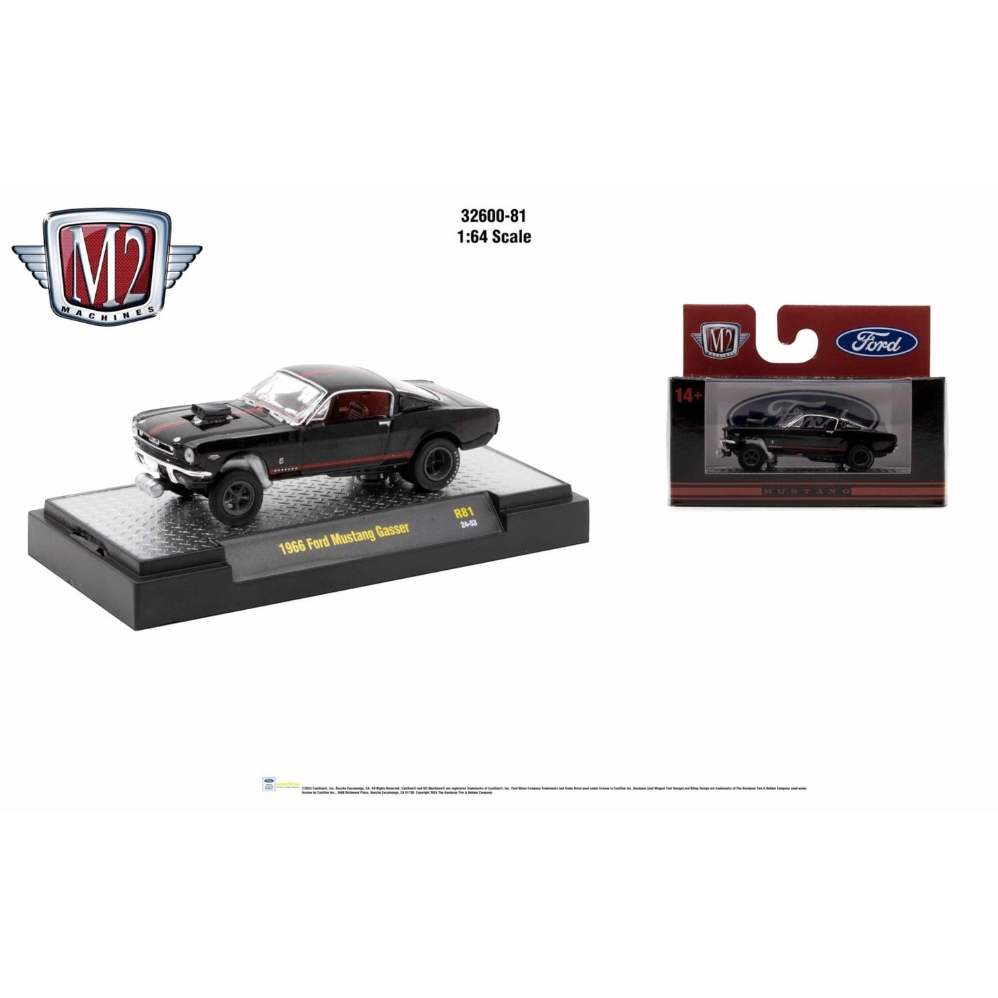 M2 Machines - 1966 Ford Mustang Gasser, black - Detroit Muscle 81