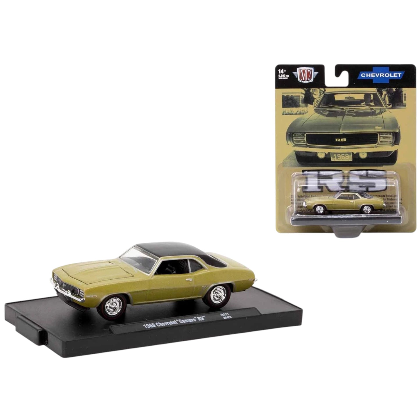 M2 Machines - 1969 Chevrolet Camaro RS, green/black - Auto-Drivers 111