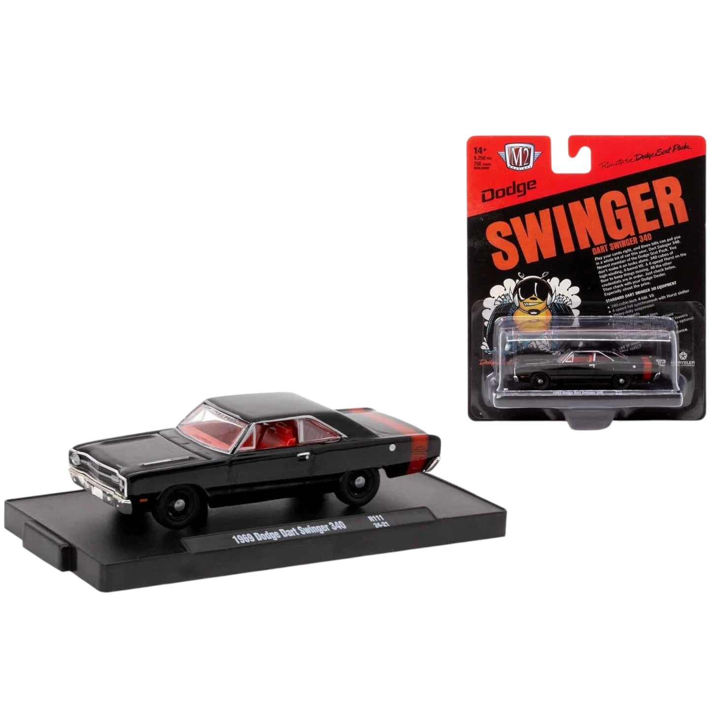 M2 Machines - 1969 Dodge Dart Swinger 340, black - Auto-Drivers 111