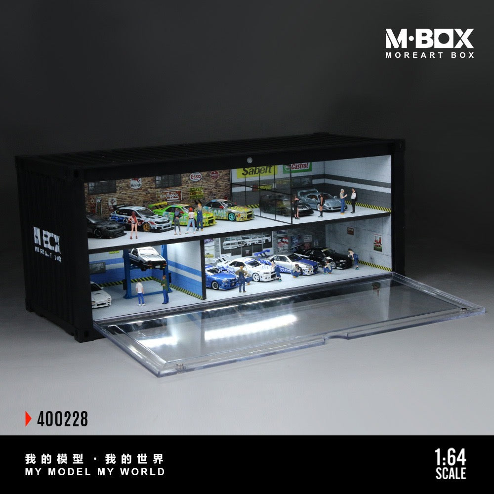MBox - Pre-Order - Double-Layer Repair Workshop Container-Diorama mit Beleuchtung - MB400228