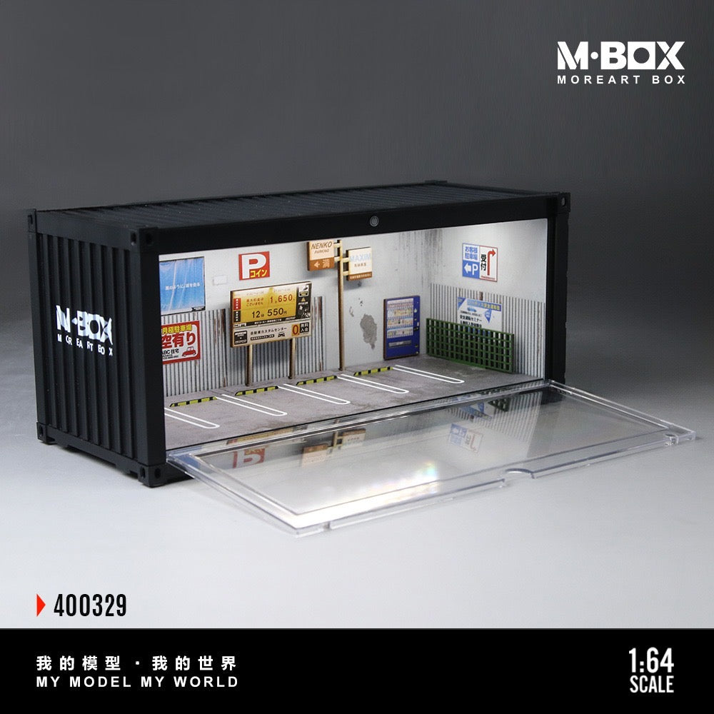 Pre-Order bis 09.06.2026 - MBox - Container Model Storage Diorama - Parking Scene - mit Beleuchtung - MB400329