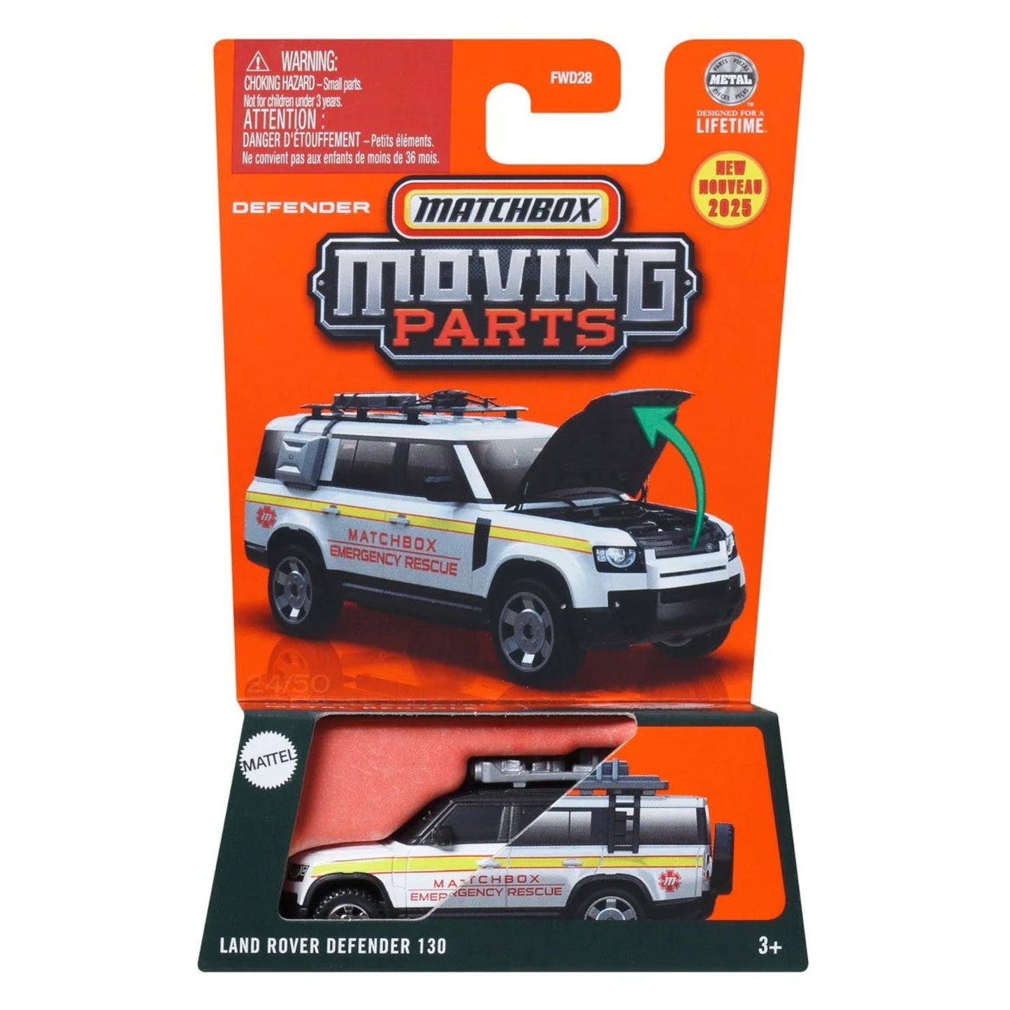 Matchbox 2025 - Moving Parts - Land Rover Defender 130 - JBW63