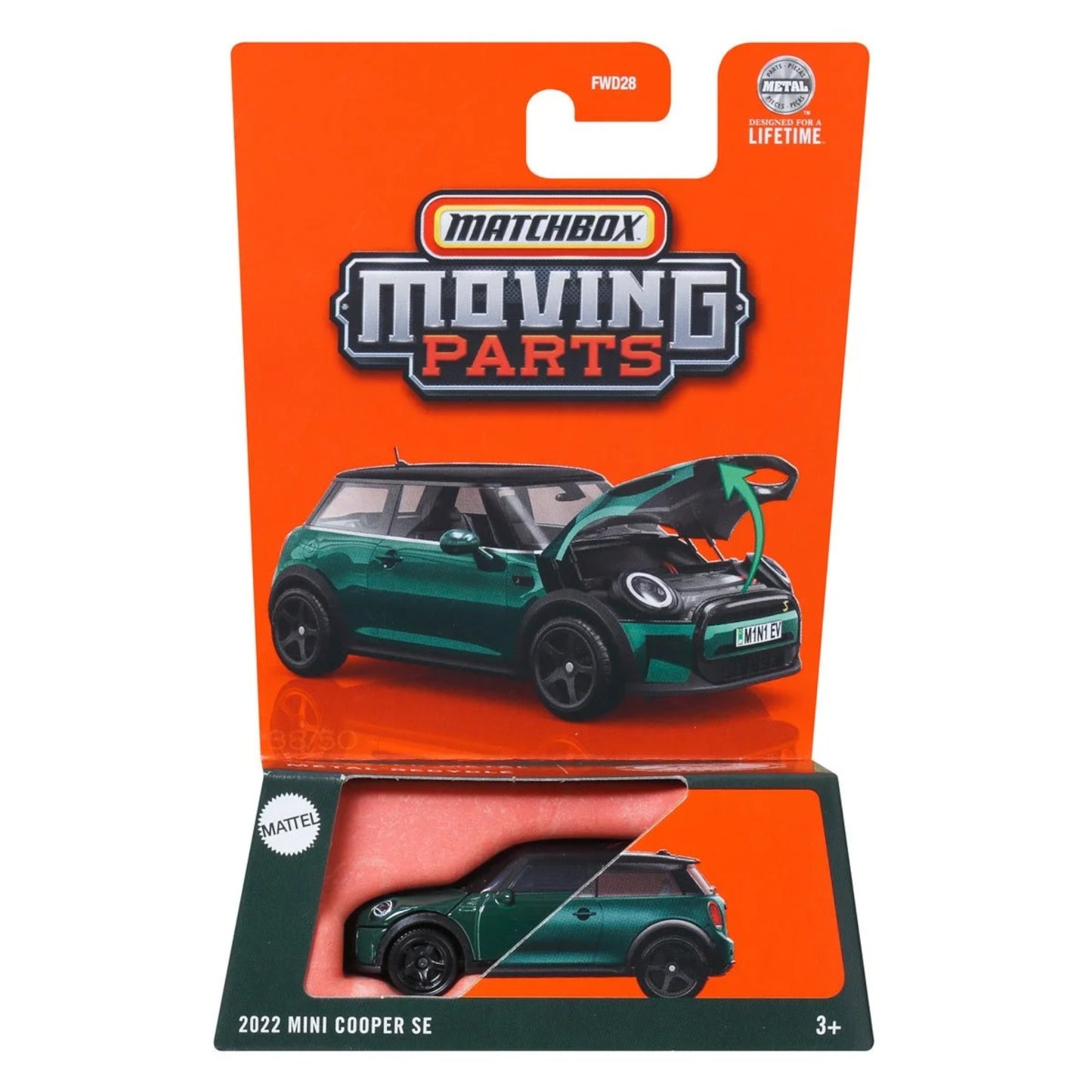 Matchbox 2025 - Moving Parts - 2022 Mini Cooper SE, green - JBW79