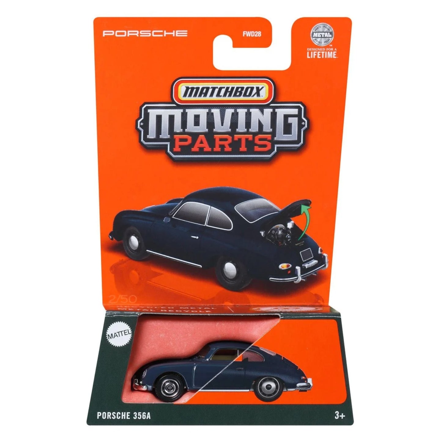 Matchbox 2025 - Moving Parts - Porsche 356A, blue - JBW97