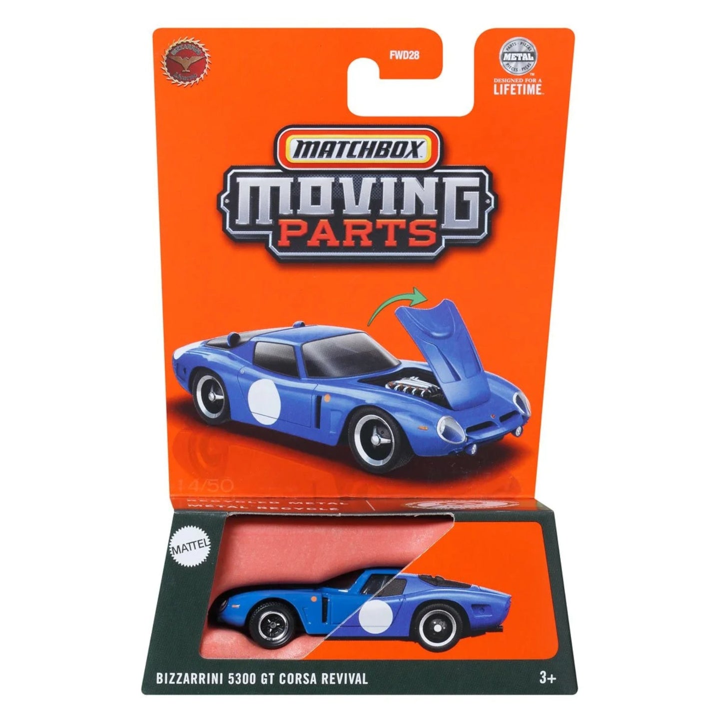 Matchbox 2025 - Moving Parts - Bizzarrini 5300 GT Corsa Revival - JBW98