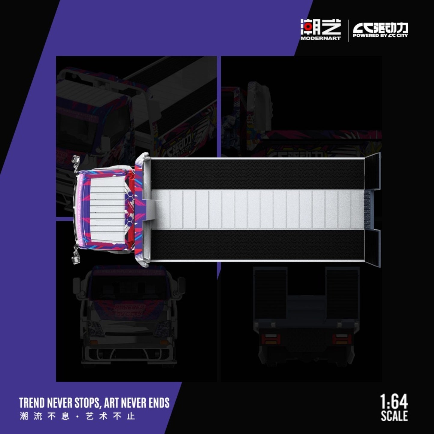 Pre-Order bis 13.09.2025 - ModerArt - Lamborghini Drive Force Custom Painted - Dragonball Z + H300 Flatbed Transport Trailer