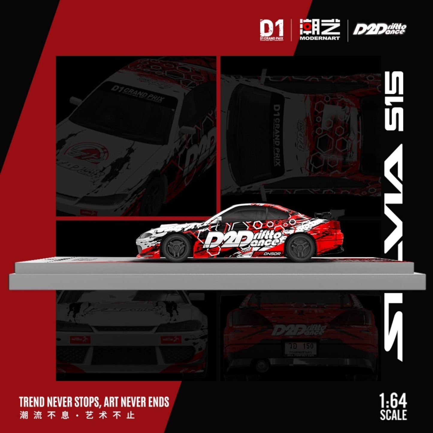 ModernArt & D2D - Pre-Order - Drift Club SILVA S15 D2D Drift - MD800601