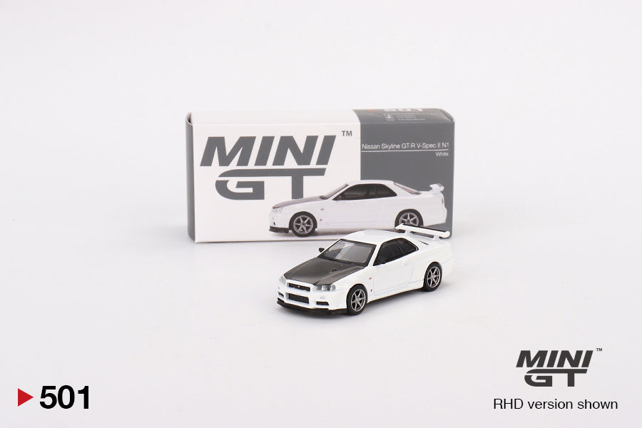 Mini GT - Nissan Skyline GT-R (R34) V-Spec II N1 White - MGT00501 