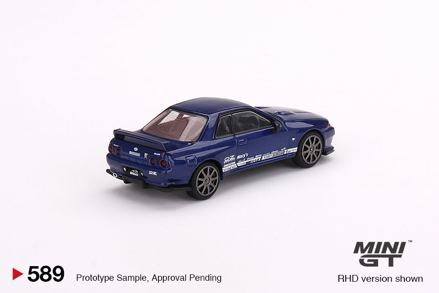 Mini GT - Nissan Skyline GT-R Top Secret VR32 Metallic Blue - MGT00589 (RHD) - 1:64