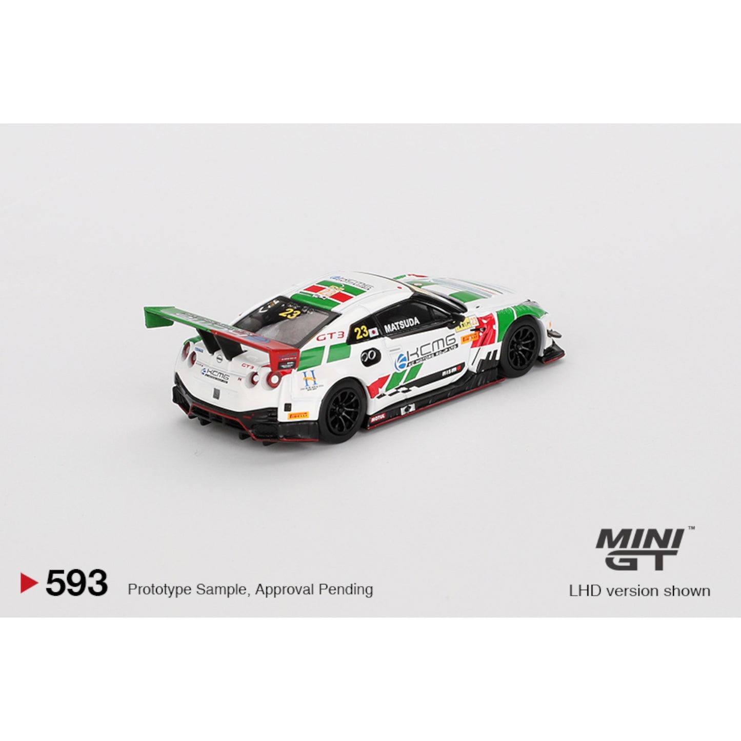 Mini GT - Nissan GT-R NISMO GT3 #23 KCMG 2018 FIA GT World Cup Macau - MGT00593 (LHD) - 1:64