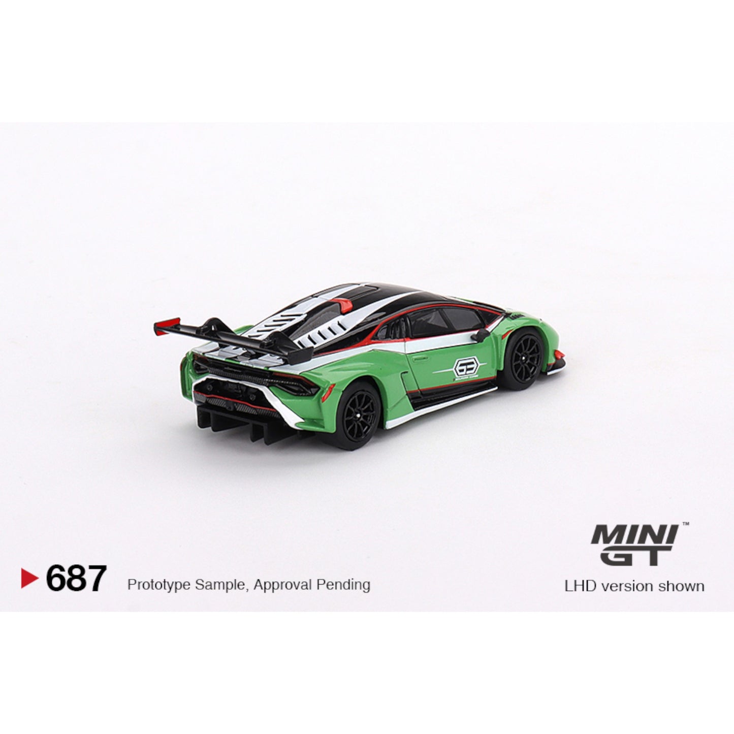 Mini GT - Lamborghini Huracán GT3 EVO2 Presentation - MGT00687 (LHD) - 1:64