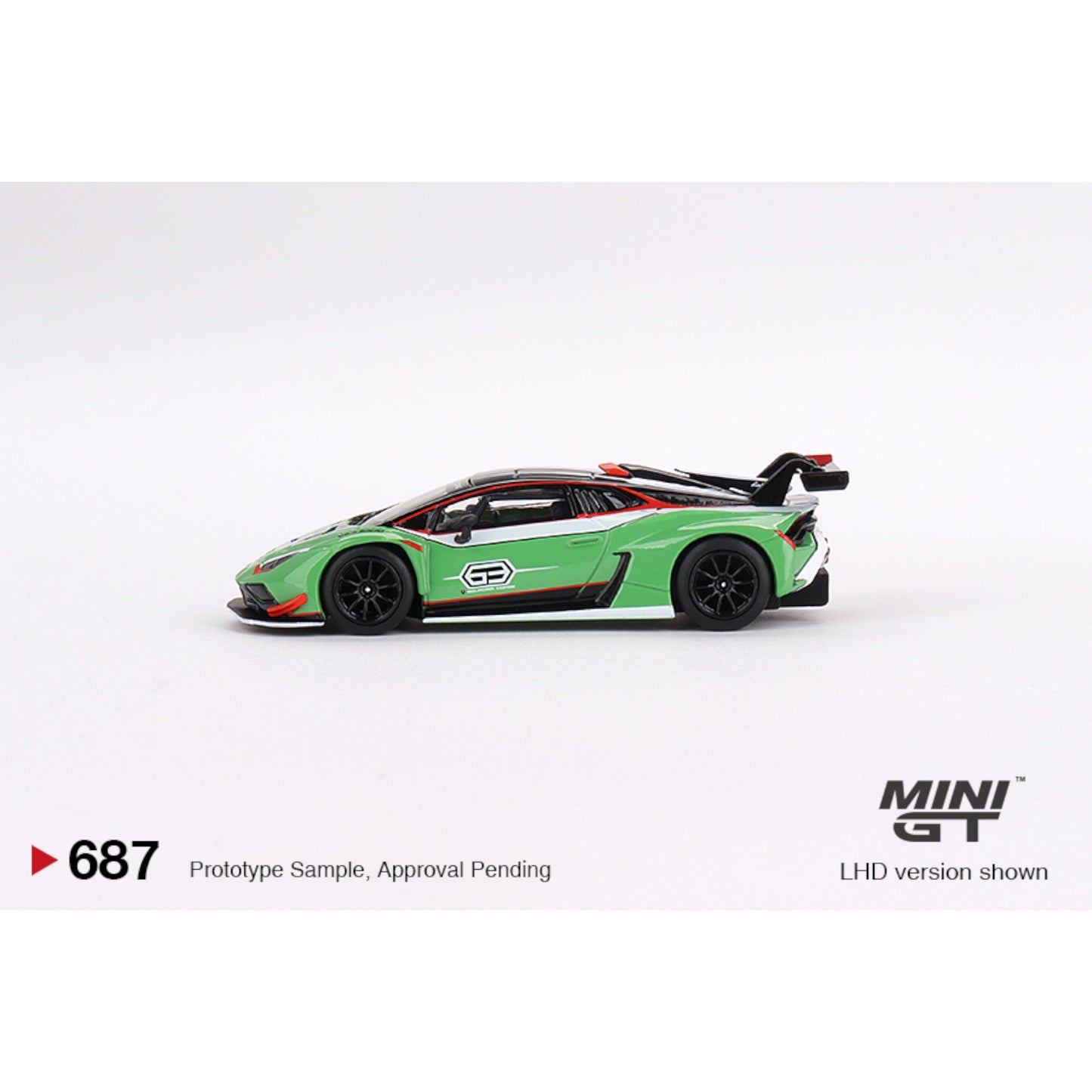 Mini GT - Lamborghini Huracán GT3 EVO2 Presentation - MGT00687 (LHD) - 1:64