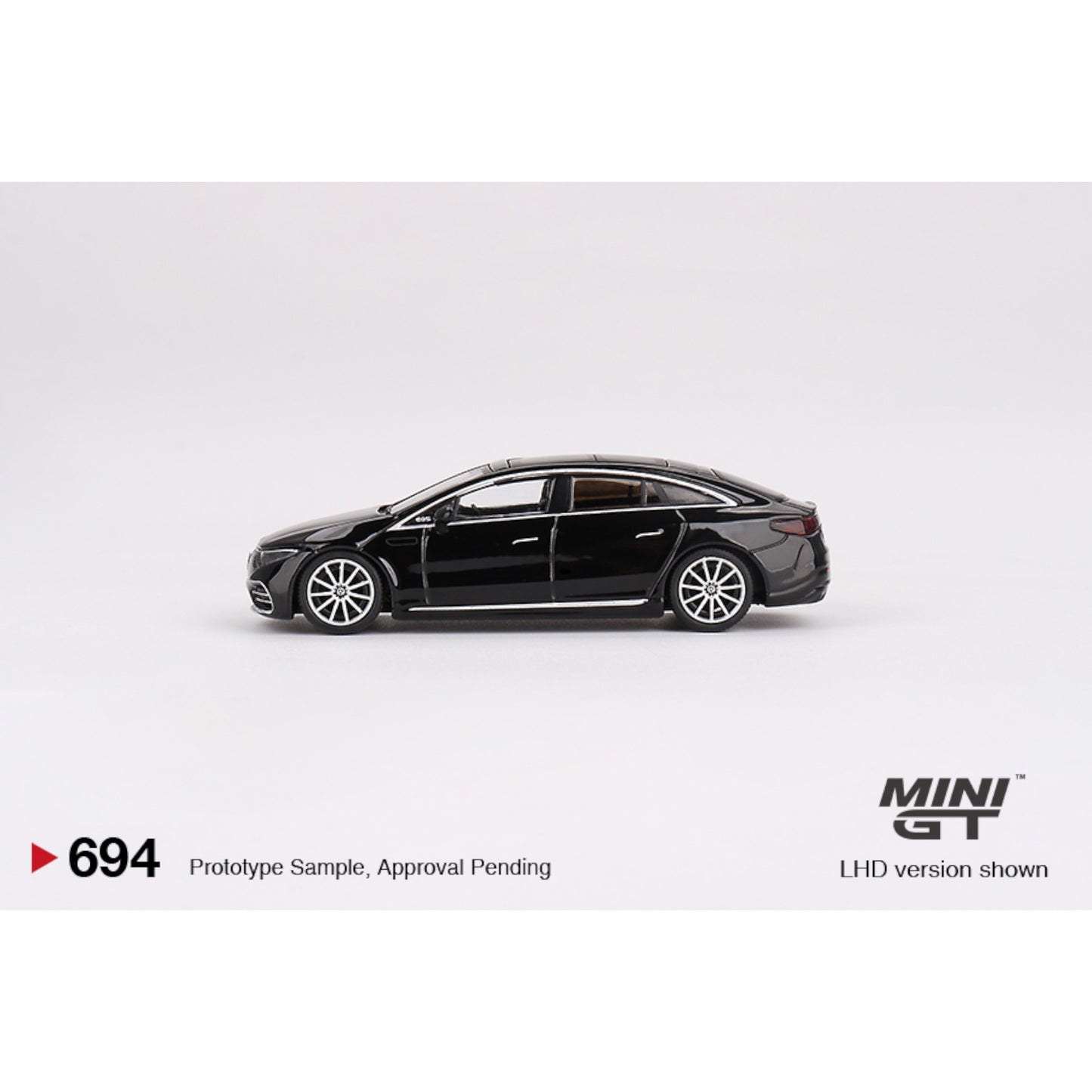 Mini GT - 2024 Mercedes Benz EQS 580 4-Matic, black - MGT00694 (LHD) - 1:64