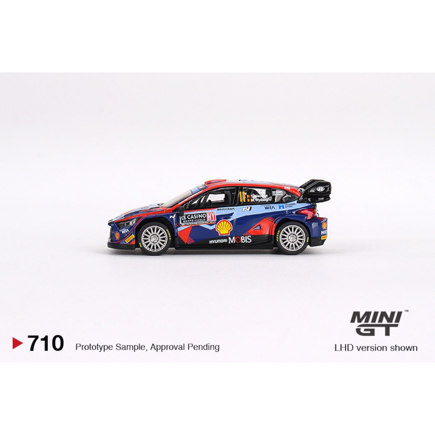 Mini GT - Hyundai i20 N Rally1 2023 Rally MonteCarlo 3rd Place #11 - MGT00710 (LHD) - 1:64