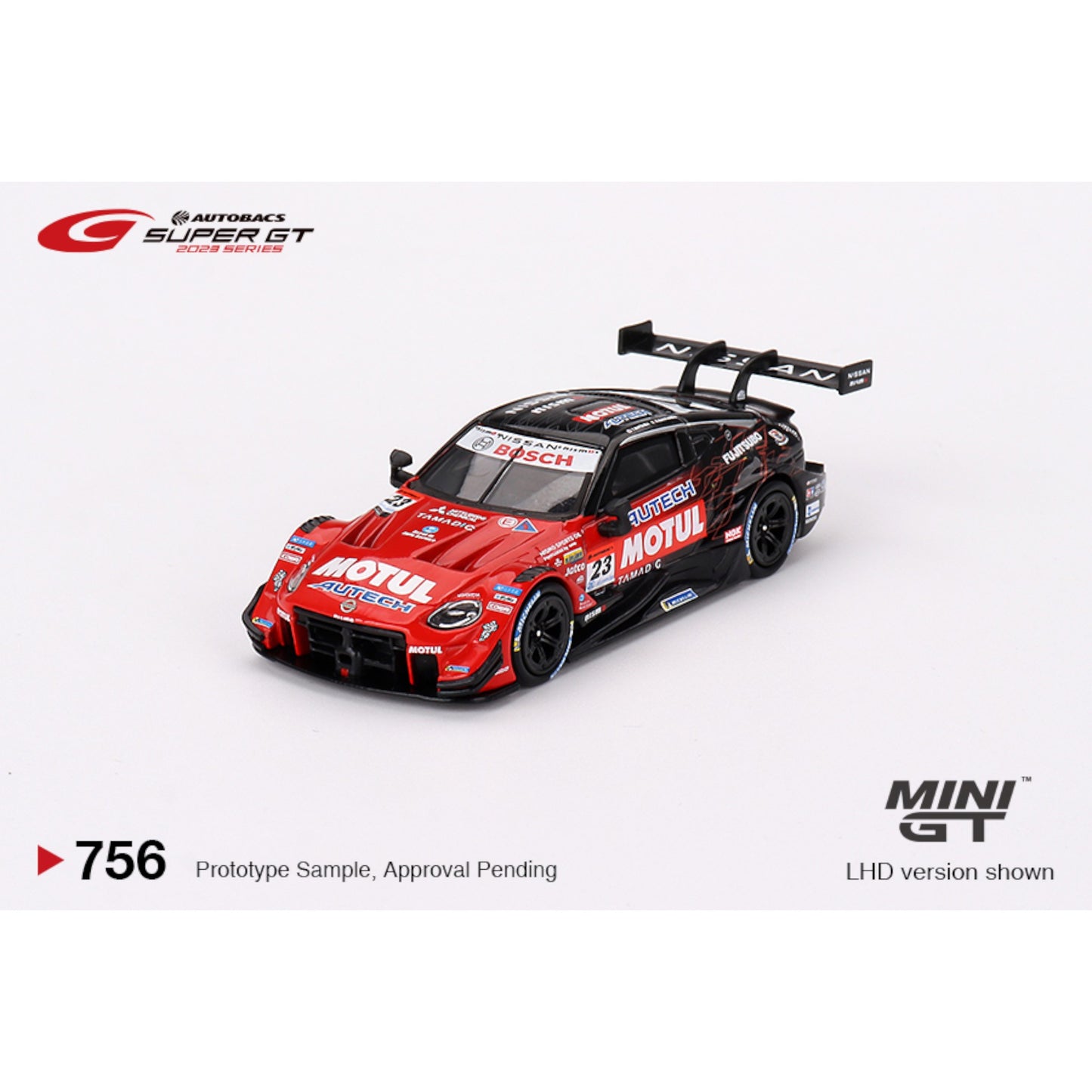 Mini GT - 2021 Nissan Z GT500 #23 Motul Autech Z Super GT Series, black/red - MGT00756 (LHD) - 1:64