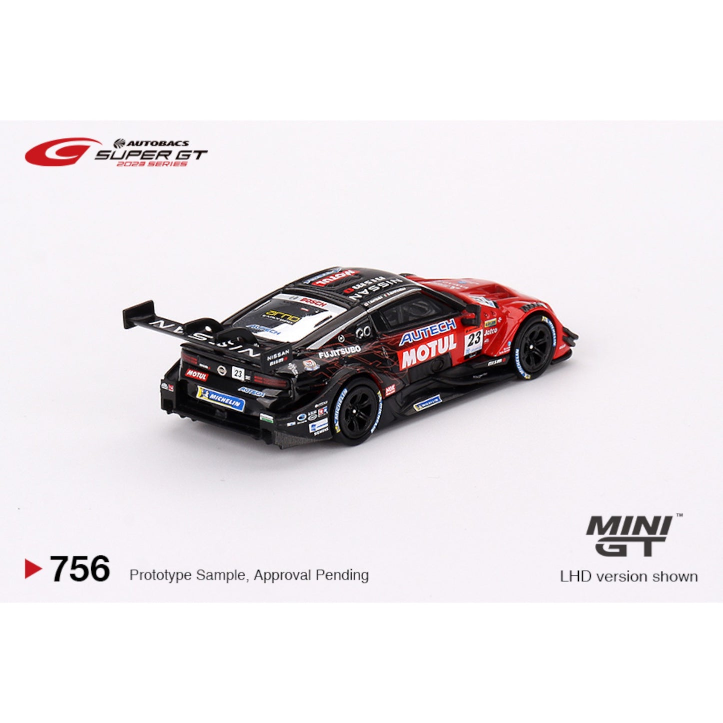 Mini GT - 2021 Nissan Z GT500 #23 Motul Autech Z Super GT Series, black/red - MGT00756 (LHD) - 1:64