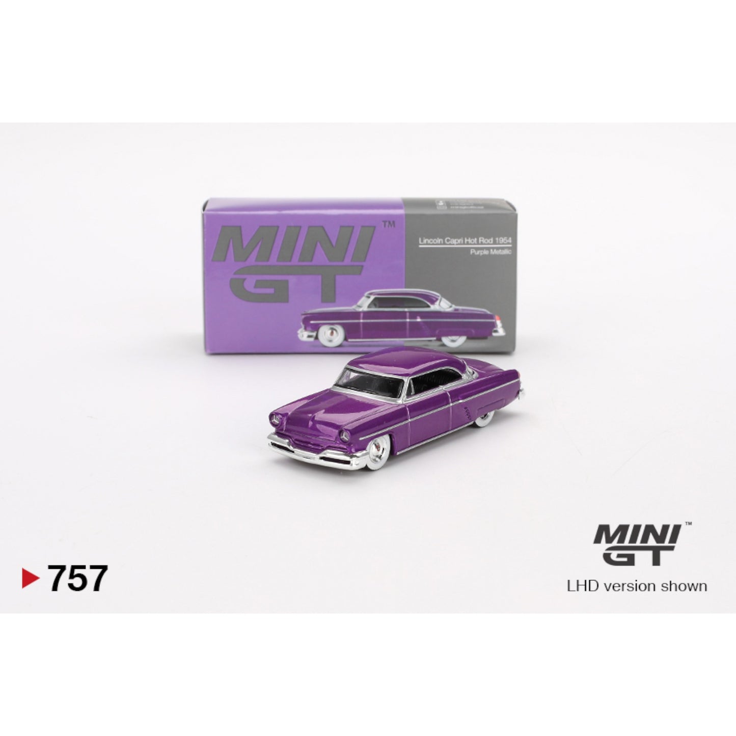 Mini GT - Lincoln Capri Hot Rod 1954 Purple Metallic - MGT00757 (LHD) - 1:64