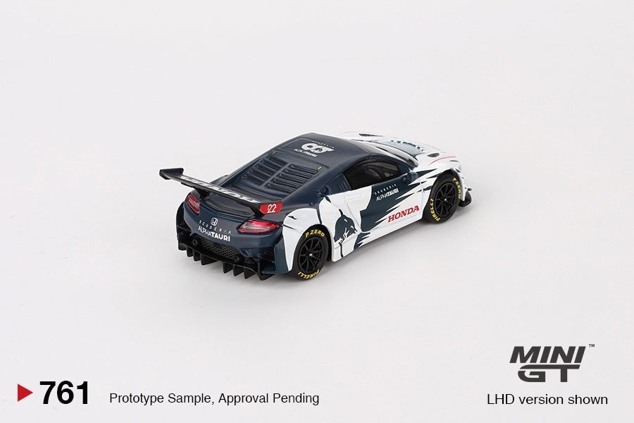 Mini GT - Honda NSX GT3 EVO AlphaTauri Yuki Tsunoda 2023 Red Bull Formula Nurburgring - MGT00761 (LHD) - 1:64