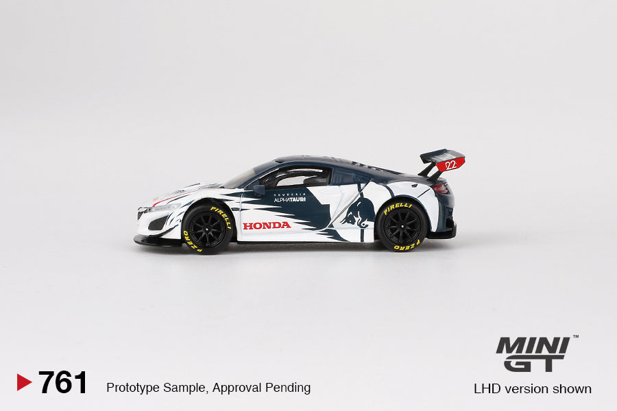 Mini GT - Honda NSX GT3 EVO AlphaTauri Yuki Tsunoda 2023 Red Bull Formula Nurburgring - MGT00761 (LHD) - 1:64