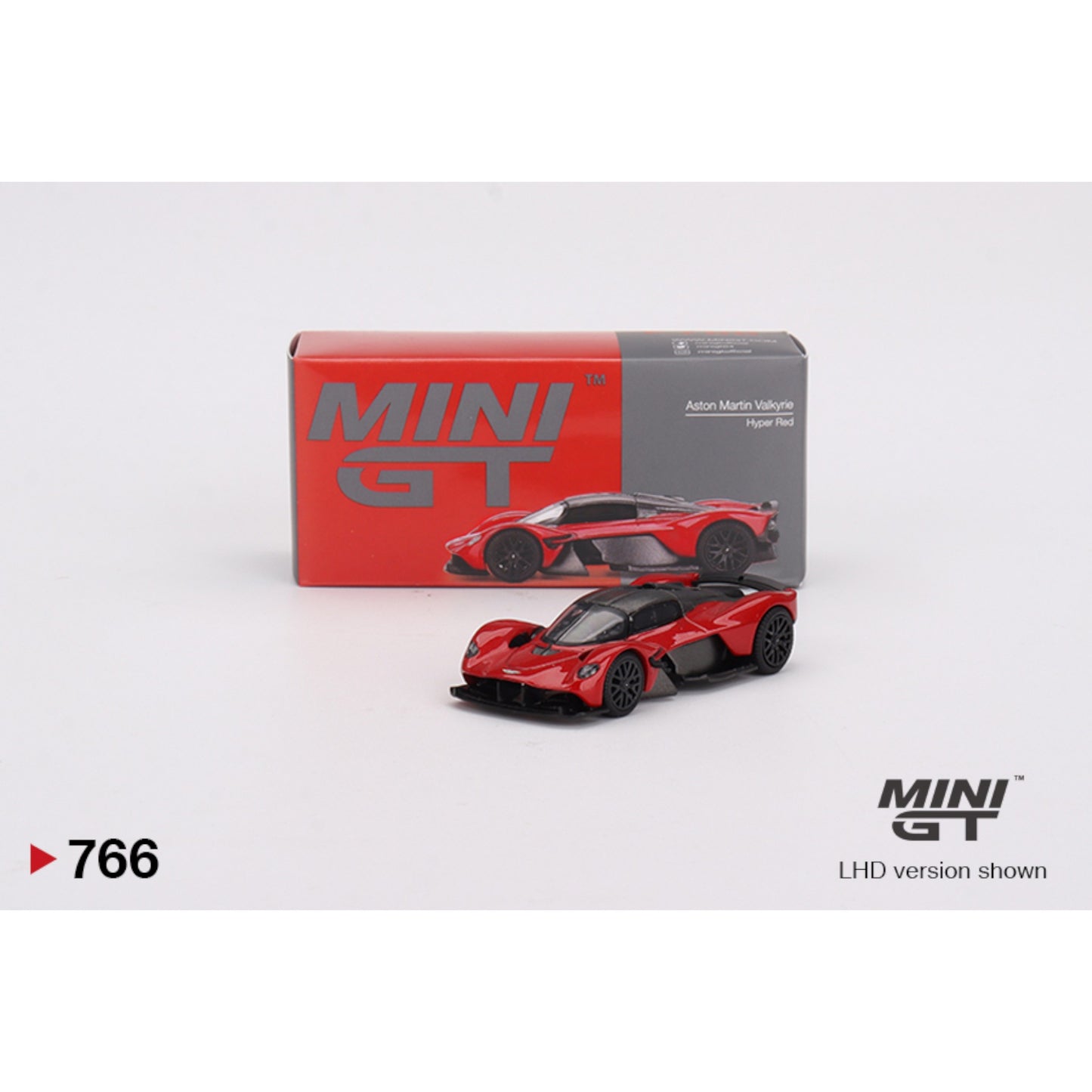 Mini GT - Aston Martin Valkyrie Hyper Red - MGT00766 (LHD) - 1:64