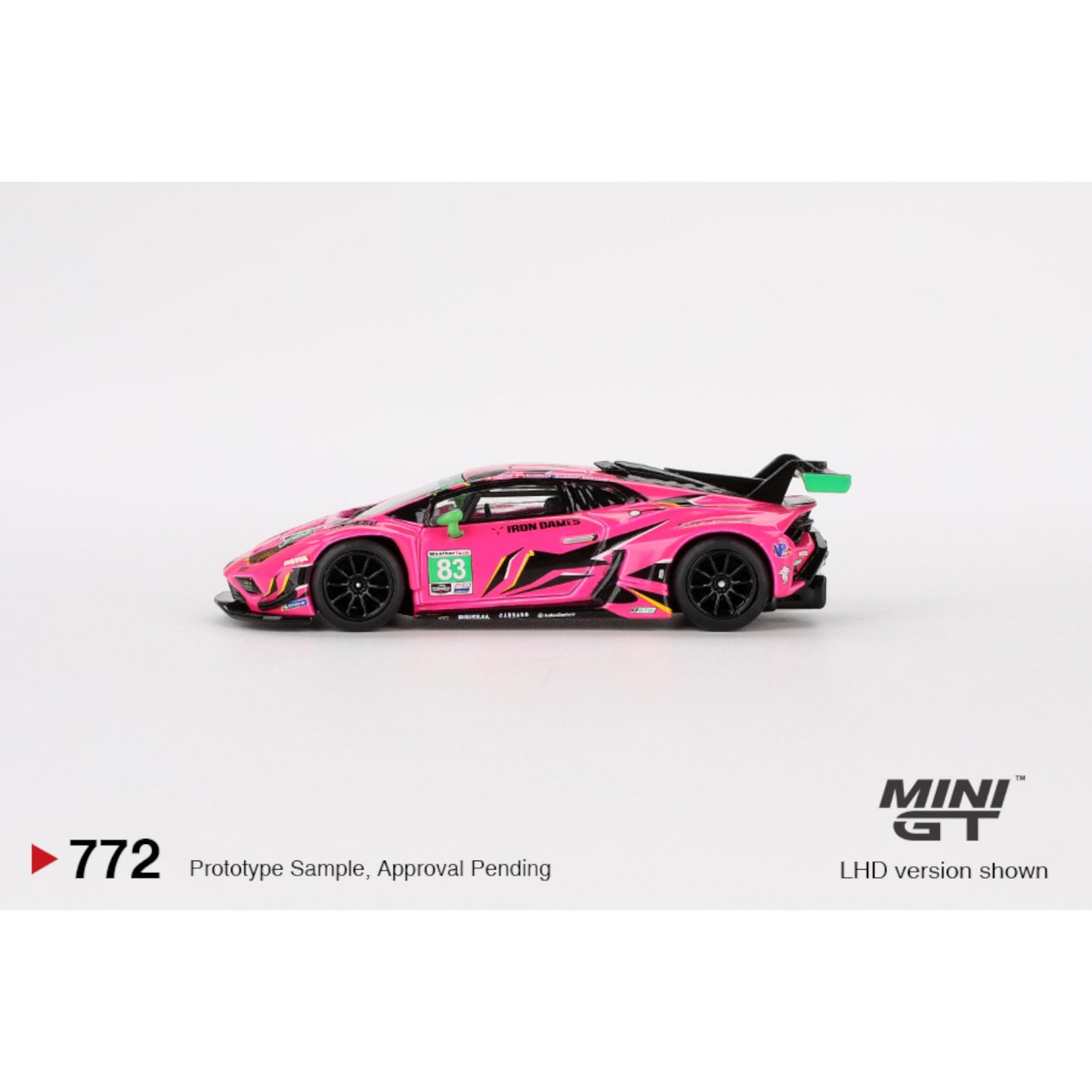 Mini GT - Lamborghini Huracán GT3 EVO2 #83 Iron Dames 2023 IMSA Daytona 24 Hrs - MGT00772 (LHD) - 1:64