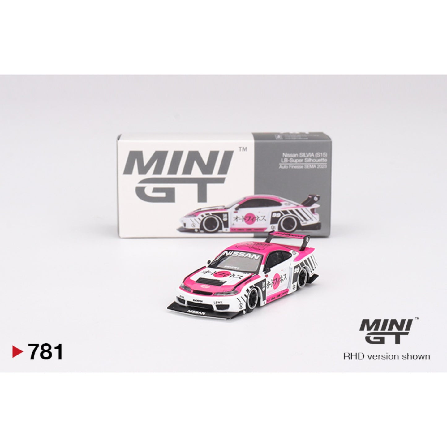 Mini GT - Nissan Silvia S15 LB Super Silouette Auto Finesse Sema 2023 - MGT00781 (RHD)