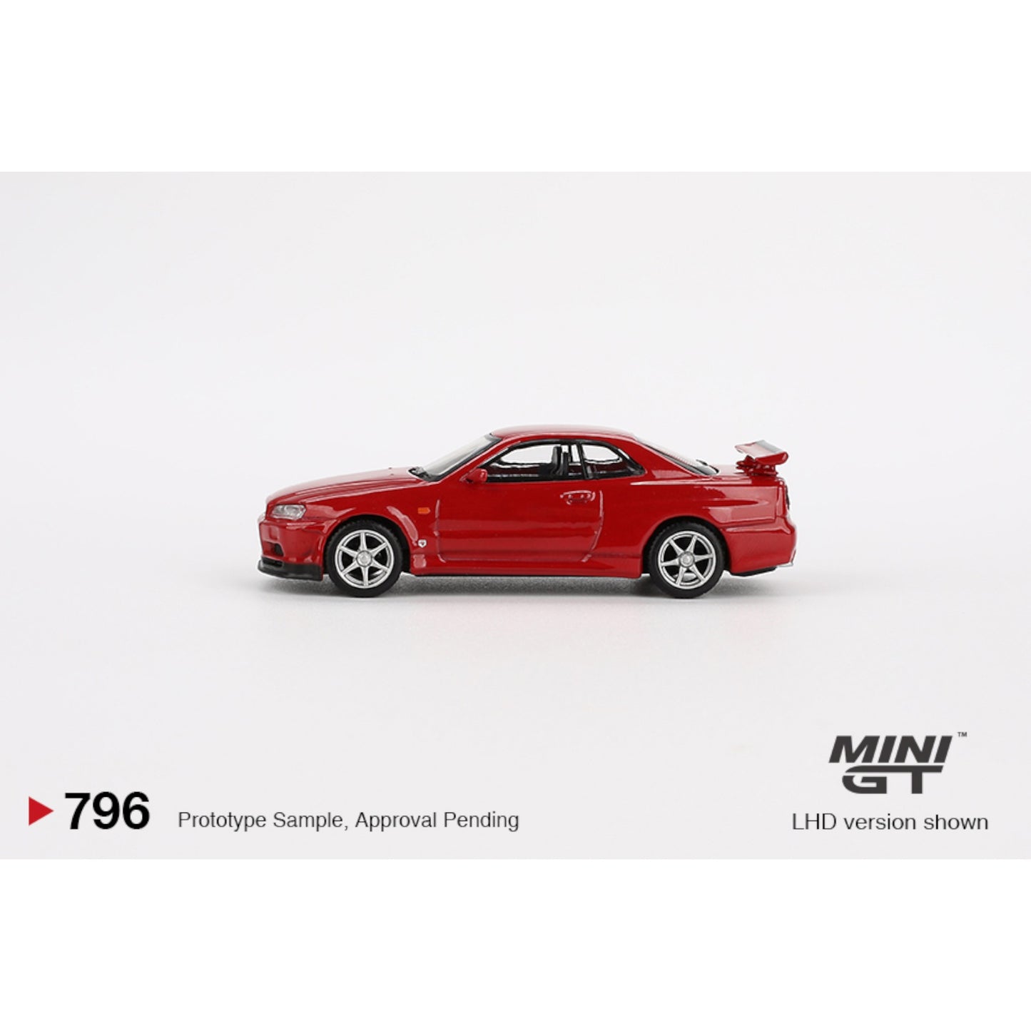 Mini GT - Nissan Skyline GT-R (R34) V-Spec Active Red - MGT00796 (RHD)