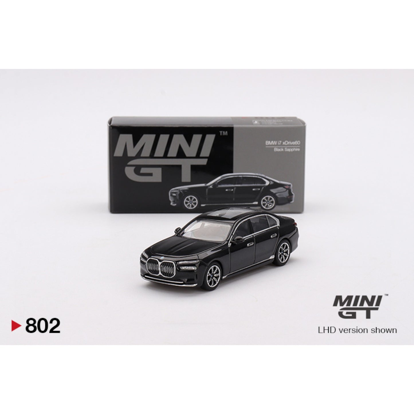 Mini GT - BMW i7 eDrive50 Black Sapphire - MGT00802 (LHD) - 1:64