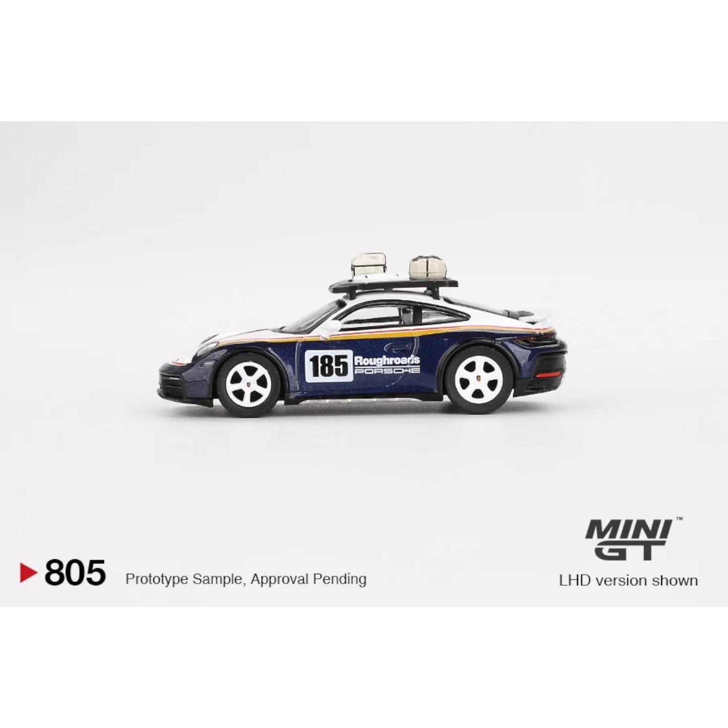 Mini GT - Porsche 911 Dakar Rallye Design Package White/Gentian Blue Metallic - MGT00805 (LHD) - 1:64