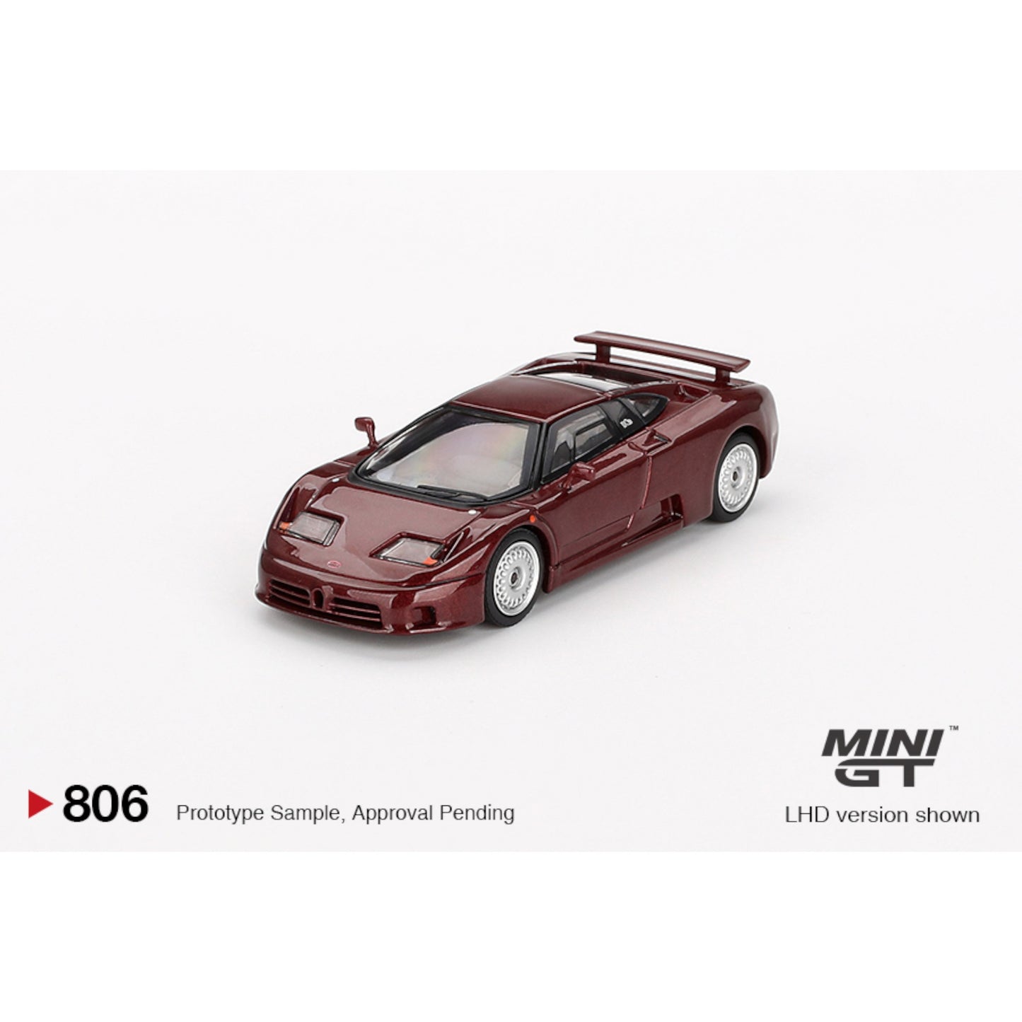 Mini GT - Bugatti EB110 GT Dark Red Metallic - MGT00806 (LHD) - 1:64