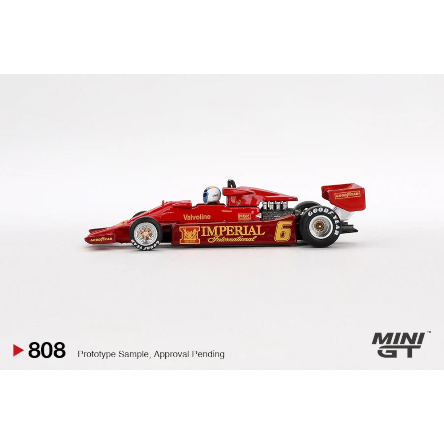 Mini GT - Pre-Order - 1977 Lotus 78 #3 Gunnar Nilsson Japanese GP, red - MGT00808 (LHD) - 1:64