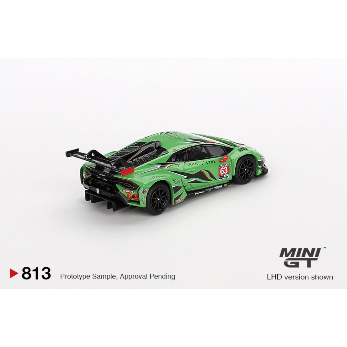 Mini GT - 2023 Lamborghini Huracan GT3 Evo2 #63 - MGT00813 (LHD) - 1:64