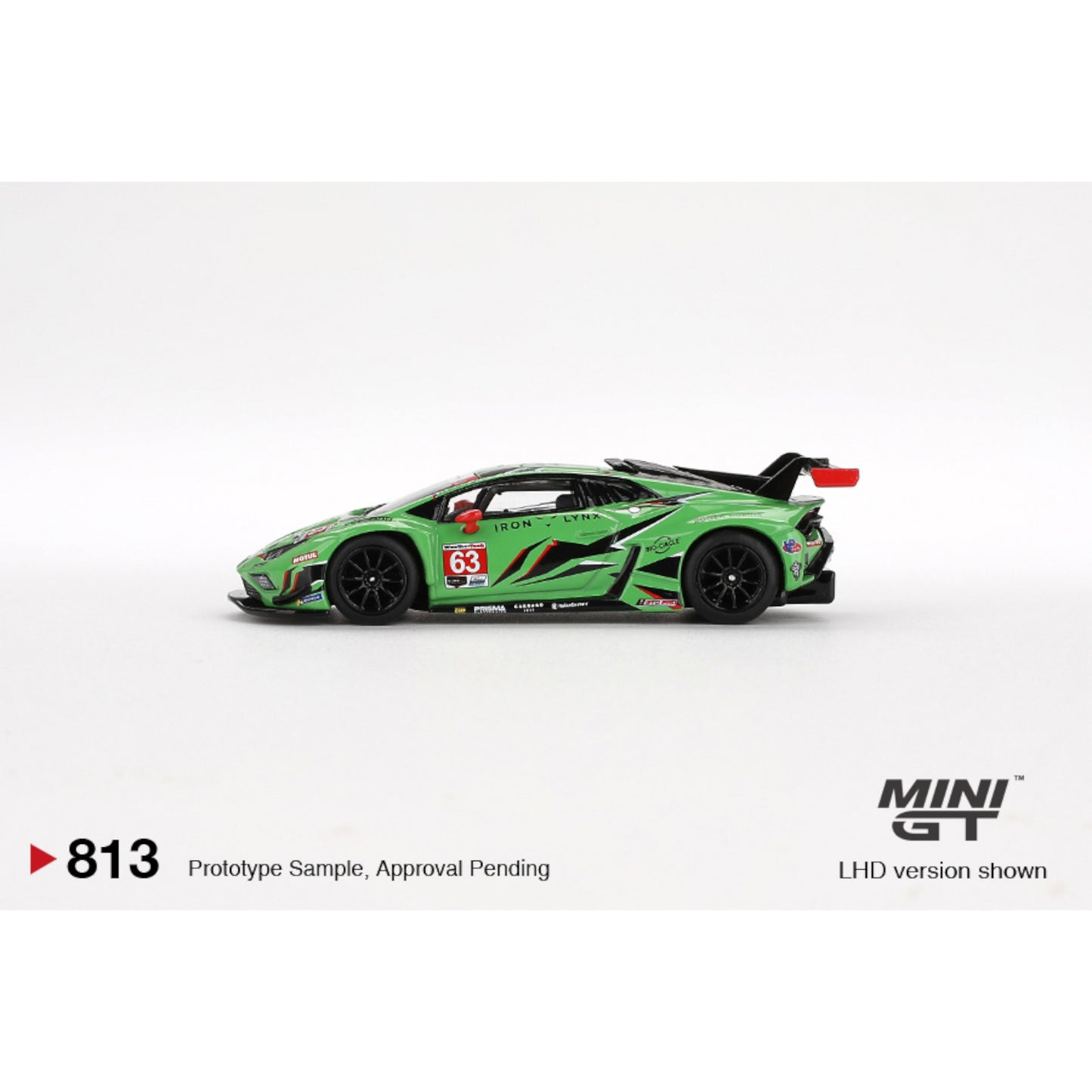 Mini GT - 2023 Lamborghini Huracan GT3 Evo2 #63 - MGT00813 (LHD) - 1:64