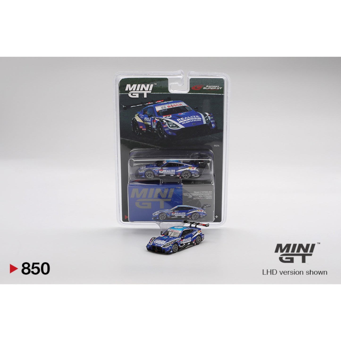 Mini GT - NISSAN Z GT500 NO.24 REALIZE CORPORATION ADVAN Z KONDO RACING 2023 SUPER GT SERIES - MGT00850
