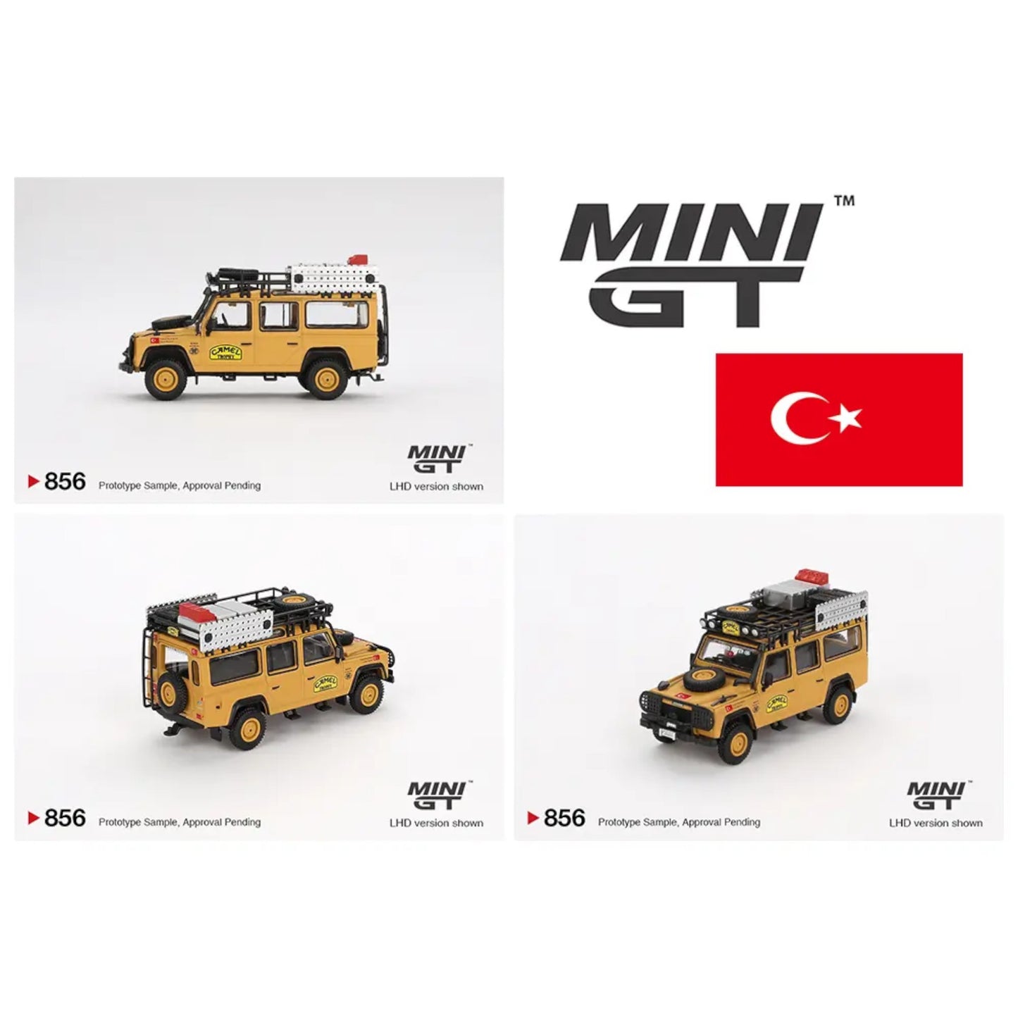 Mini GT - Land Rover Defender 110 1989 Camel Trophy Amazon Team Turkey Exclusive - MGT00856 (LHD) Blister