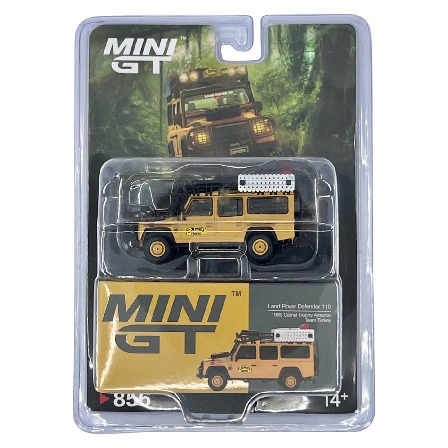 Mini GT - Land Rover Defender 110 1989 Camel Trophy Amazon Team Turkey Exclusive - MGT00856 (LHD) Blister
