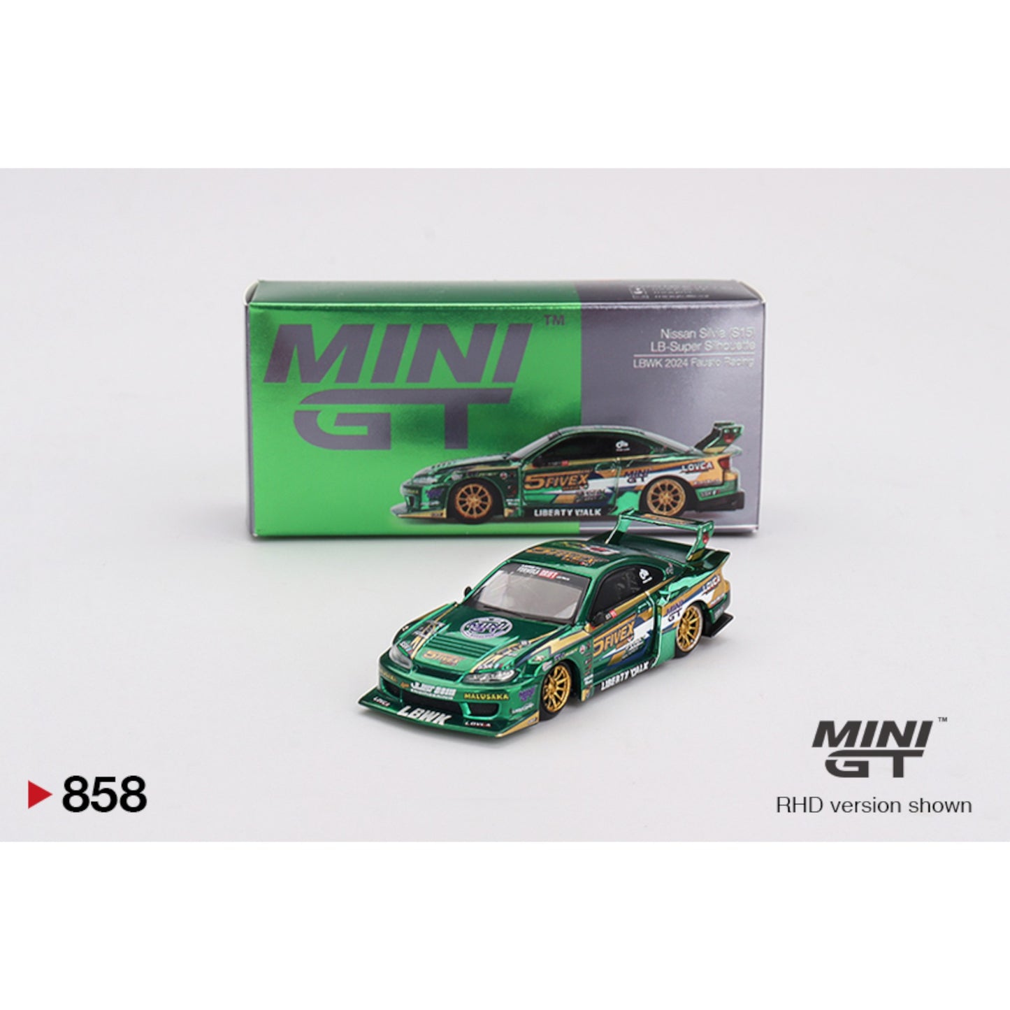 Mini GT - Nissan LB-Super Silhouette S15 SILVIA LBWK 2024 Fausto Racing - MGT00858 (RHD)