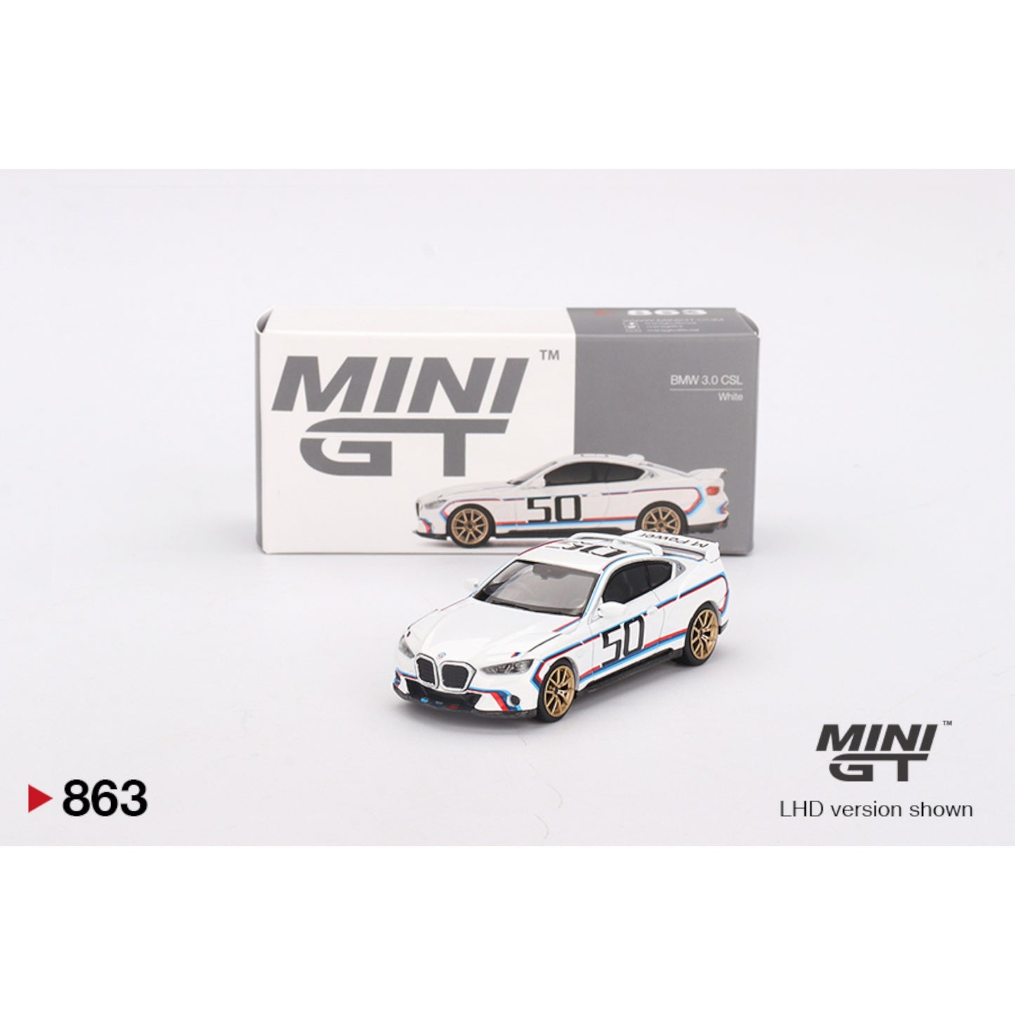 Mini GT - BMW 3.0 CSL White - MGT00863 (LHD)