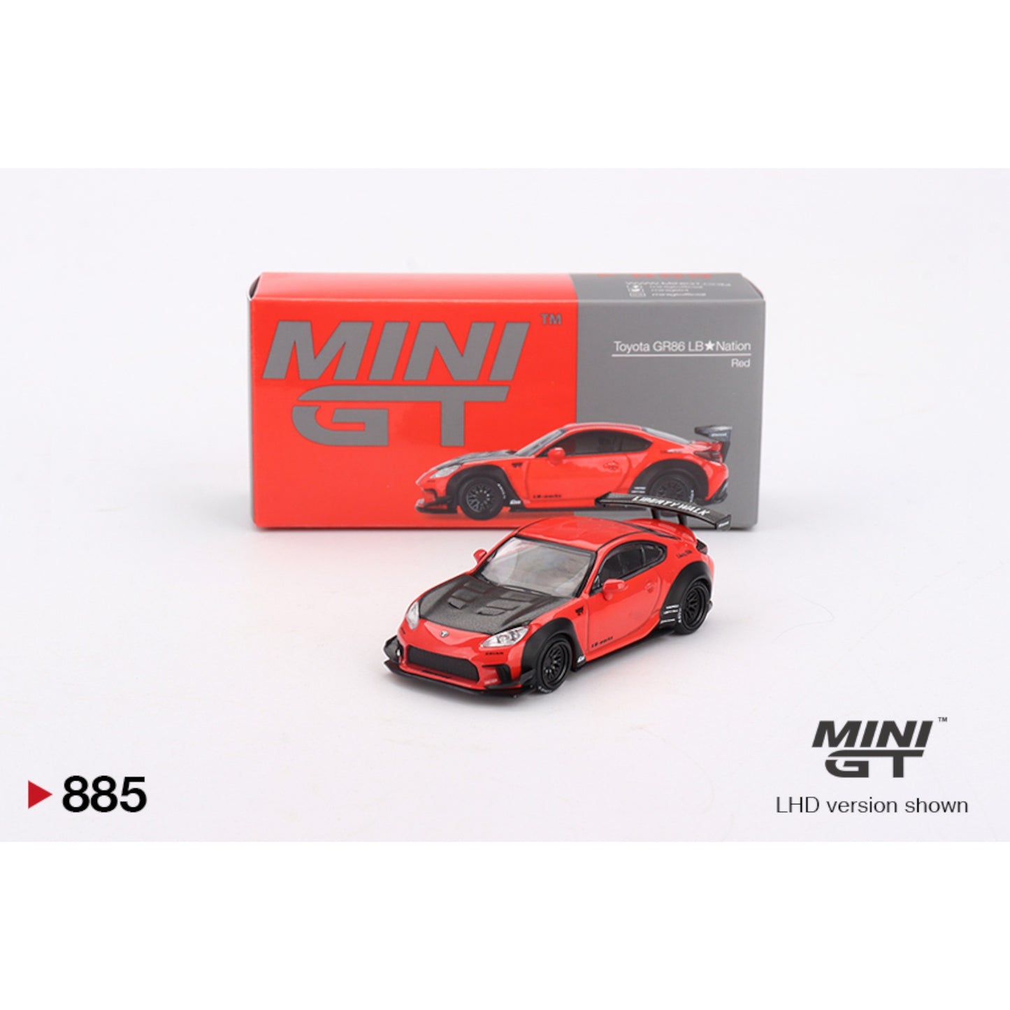 Mini GT - Toyota GR86 LB★Nation - Red - MGT00885 (LHD)