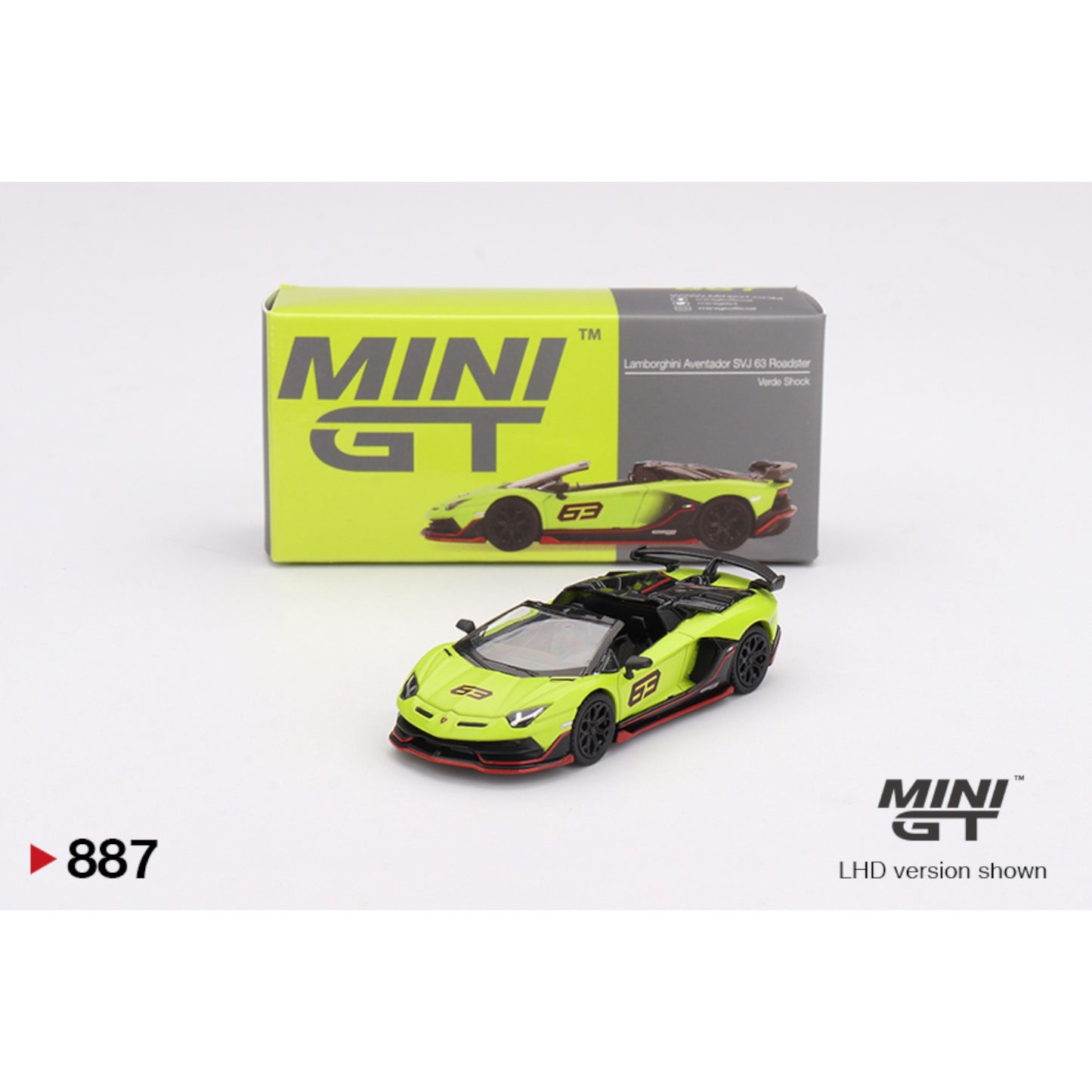 Mini GT - Lamborghini Aventador SVJ 63 Roadster Verde Shock - MGT00887 (LHD)