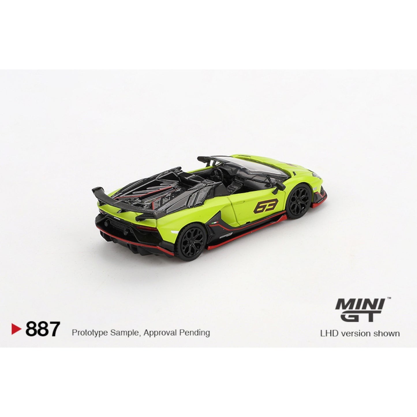 Mini GT - Pre-Order - Lamborghini Aventador SVJ 63 Roadster Verde Shock - MGT00887 (LHD)
