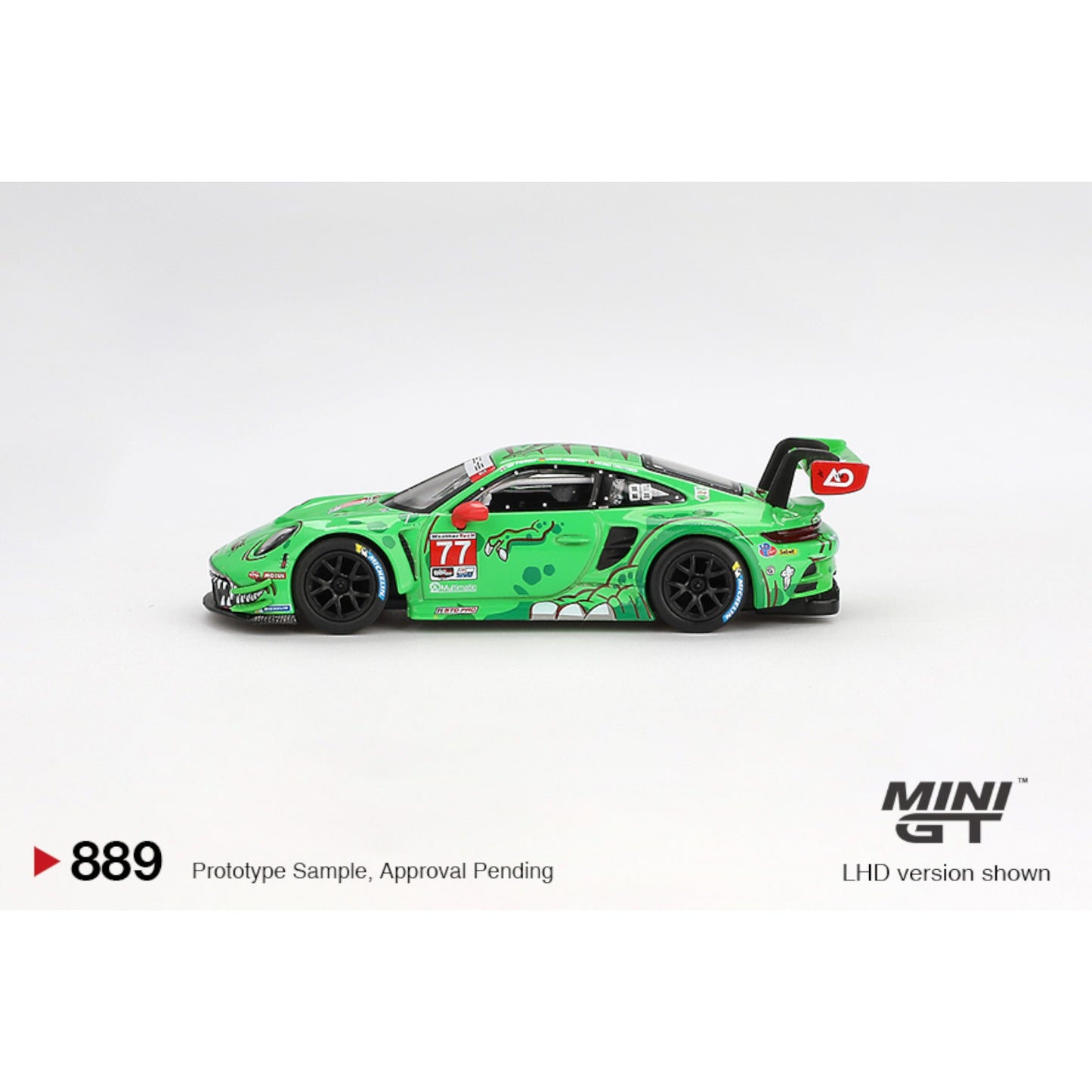 Mini GT - Porsche 911 GT3 R #77 AO Racing 2024 IMSA Daytona 24 Hrs GTD Pro 2nd Place - MGT00889 (LHD)